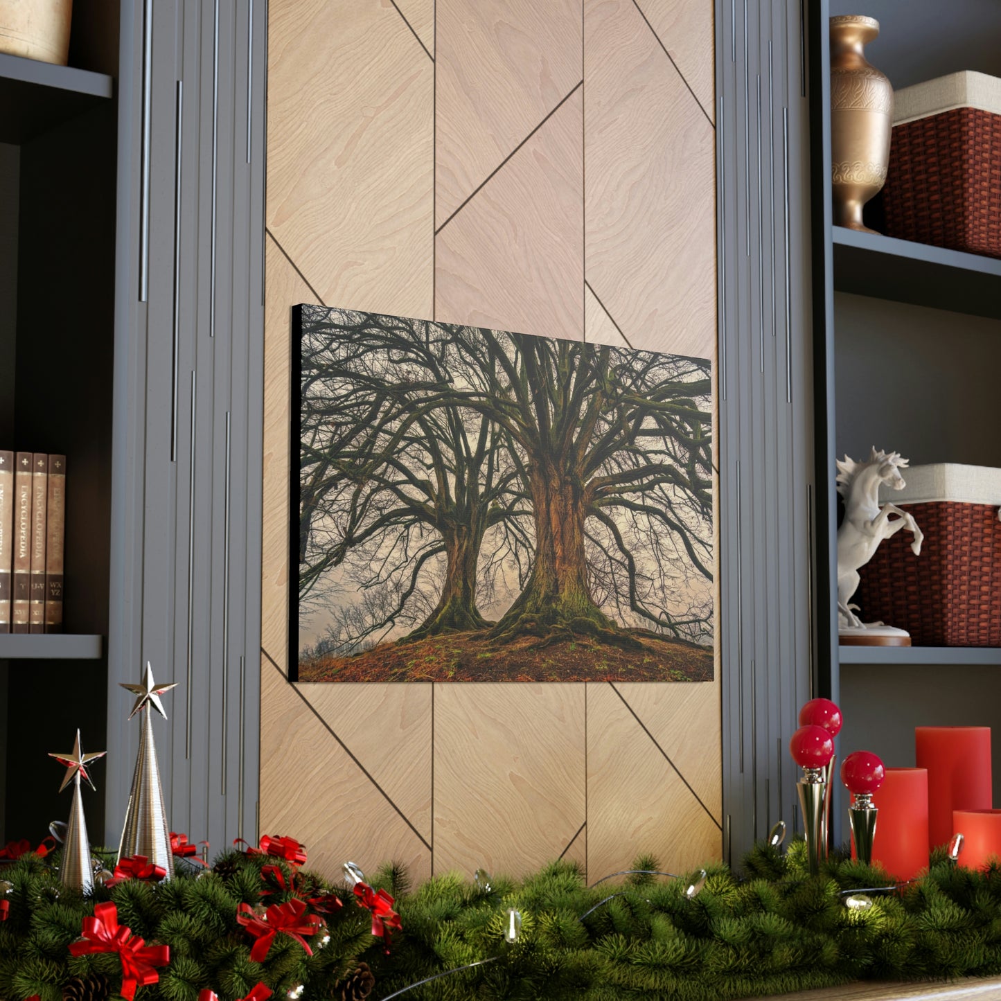 Dark Trees - Nature, Trees, Dark Canvas Gallery Wraps