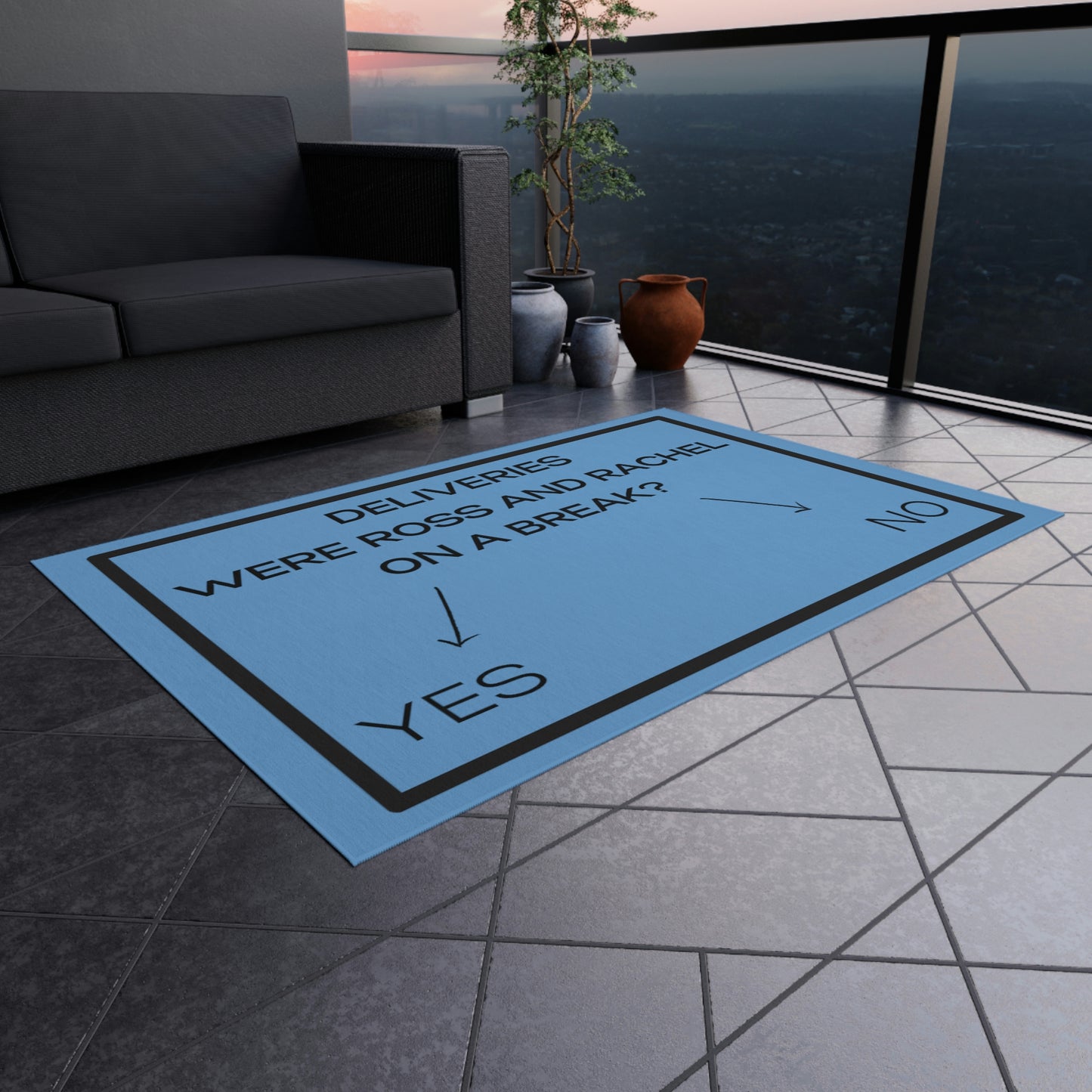 On a Break - Outdoor Rug (light blue)