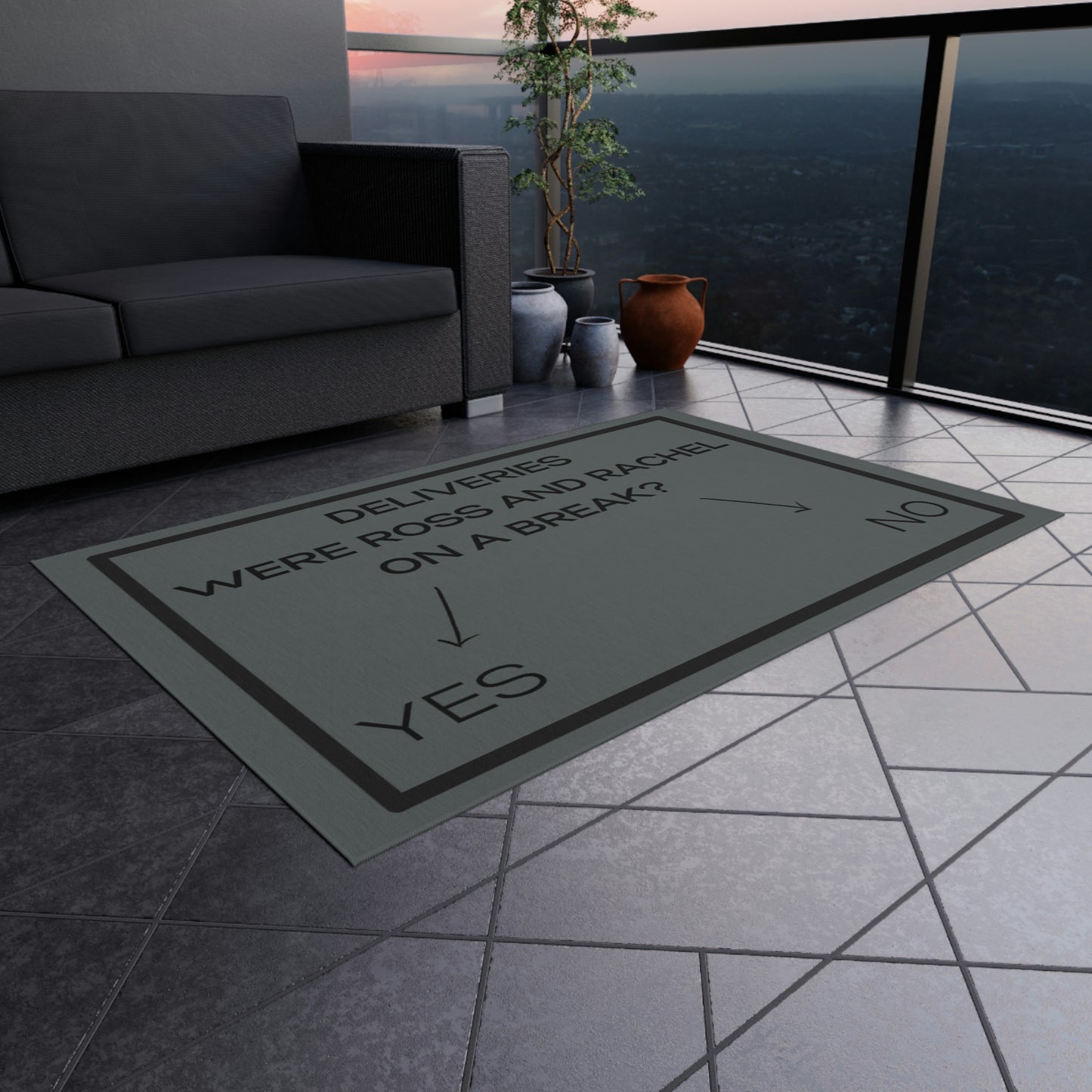On a Break - Outdoor Rug (Gray)