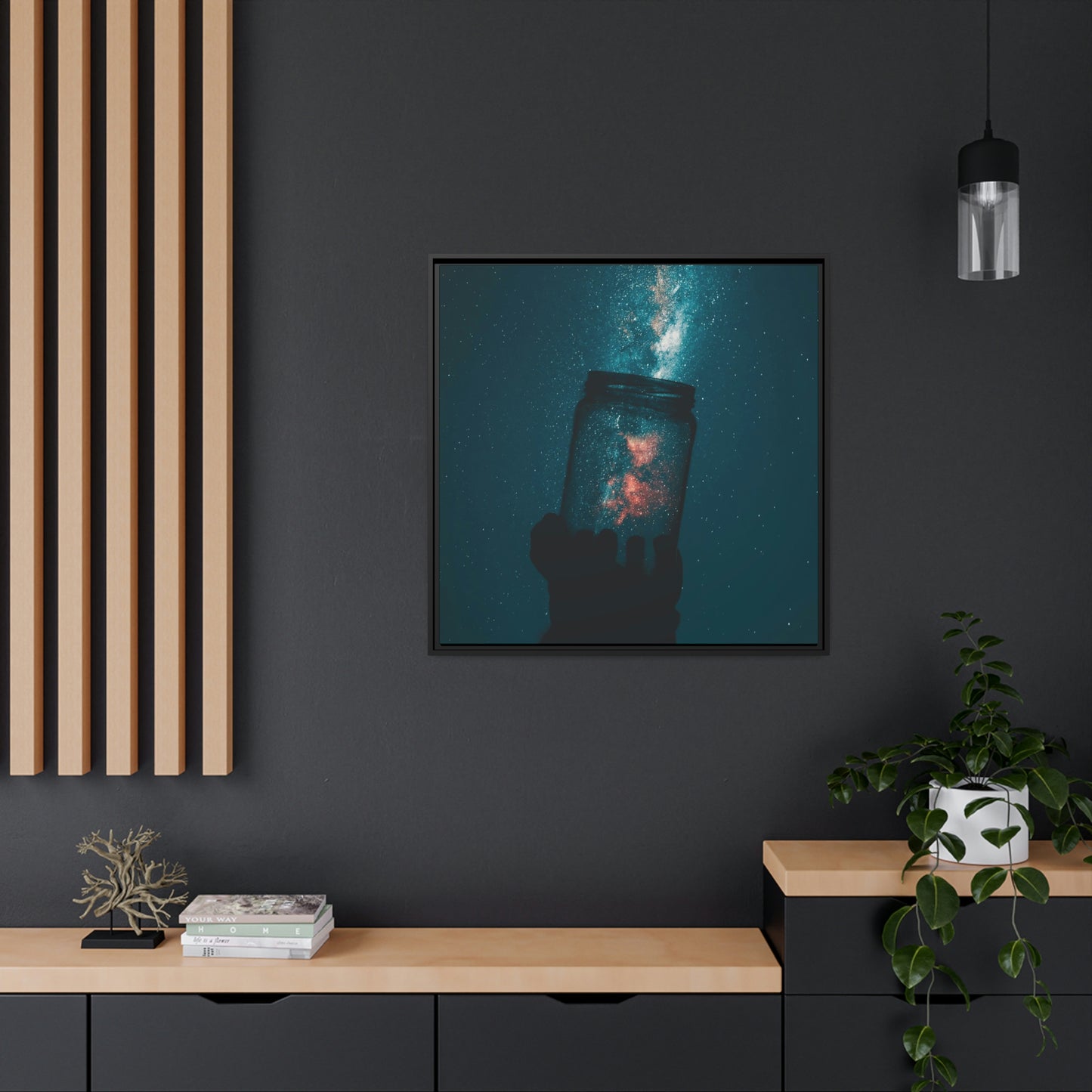 Star Catcher - Matte Canvas, Black Frame