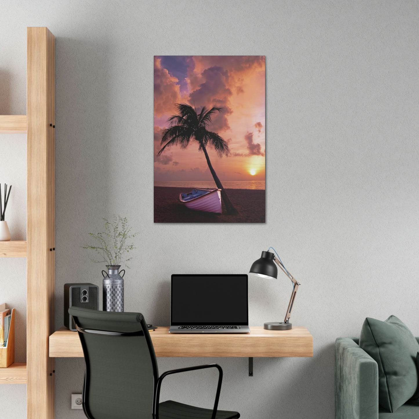 Beach Sunset Polyester Canvas