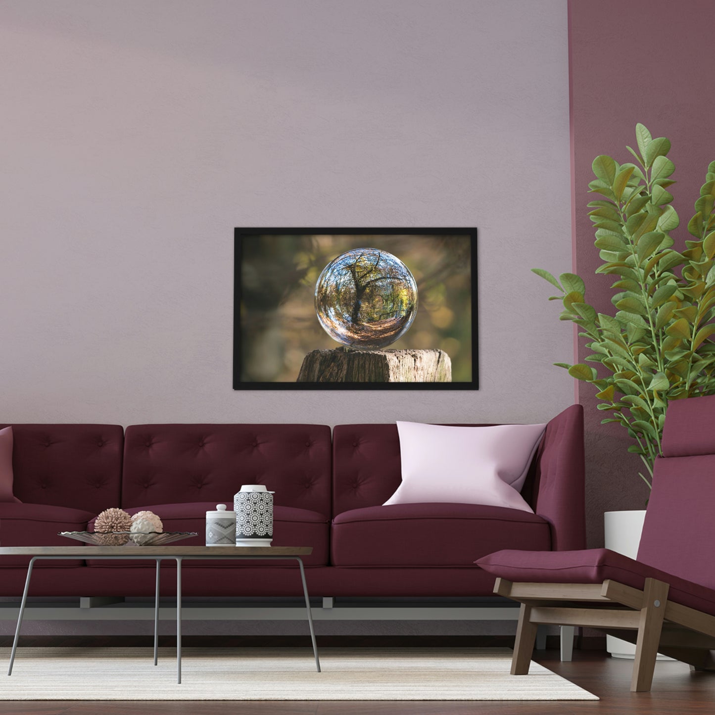 Forest Globe - Framed Poster, Horizontal