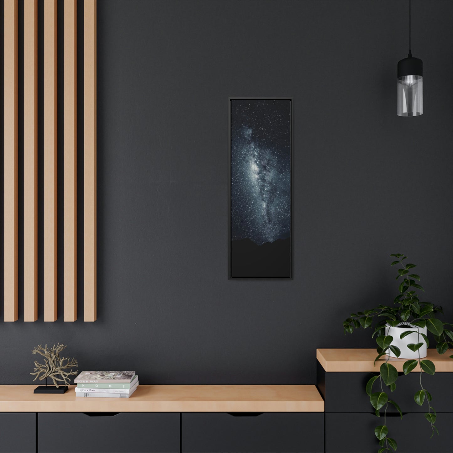 Star Scape, Stars, Space, Galaxy, Night sky - Gallery Canvas Wraps, Vertical Frame