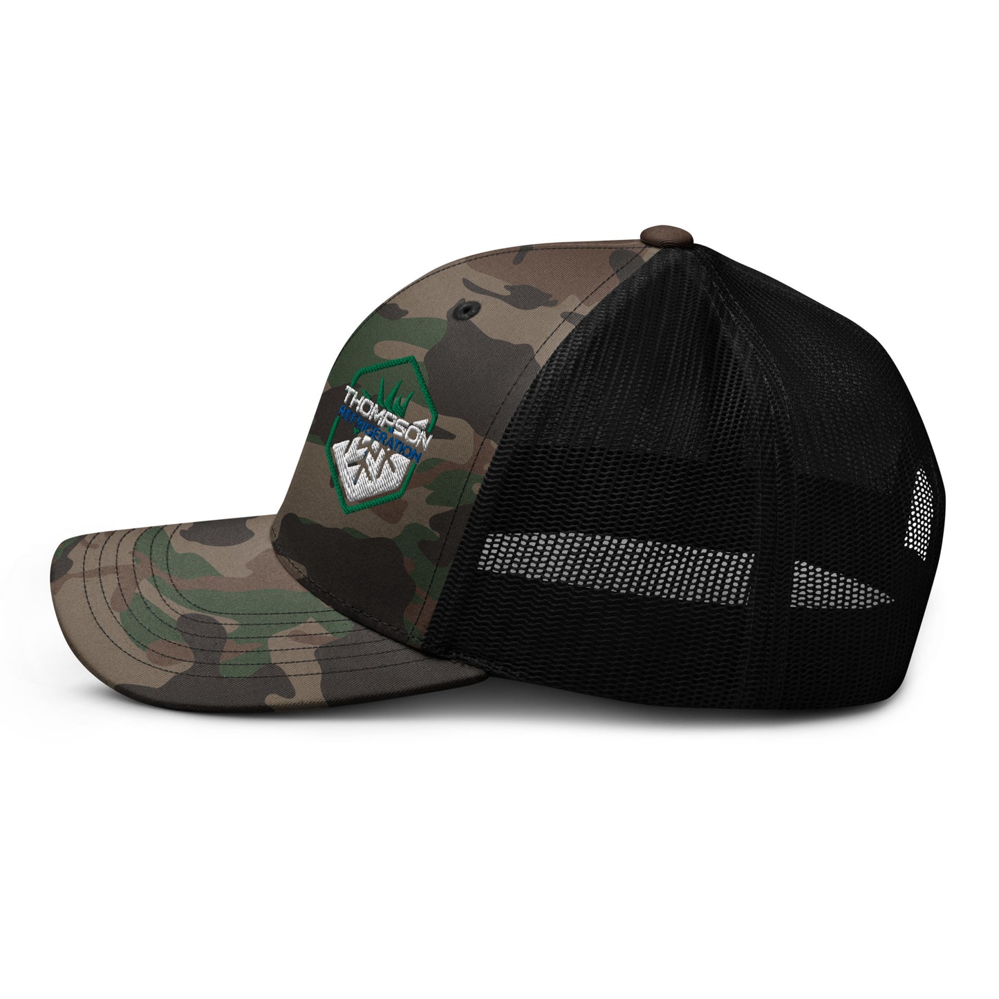 Thompson Refrigeration - Logo #1 - Camouflage trucker hat