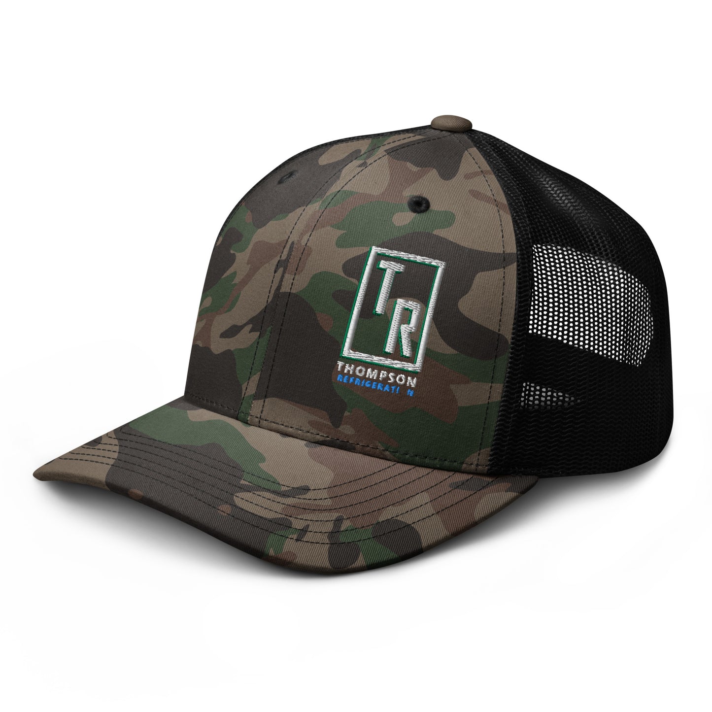 Thompson Refrigeration - Logo #3 - Camouflage trucker hat