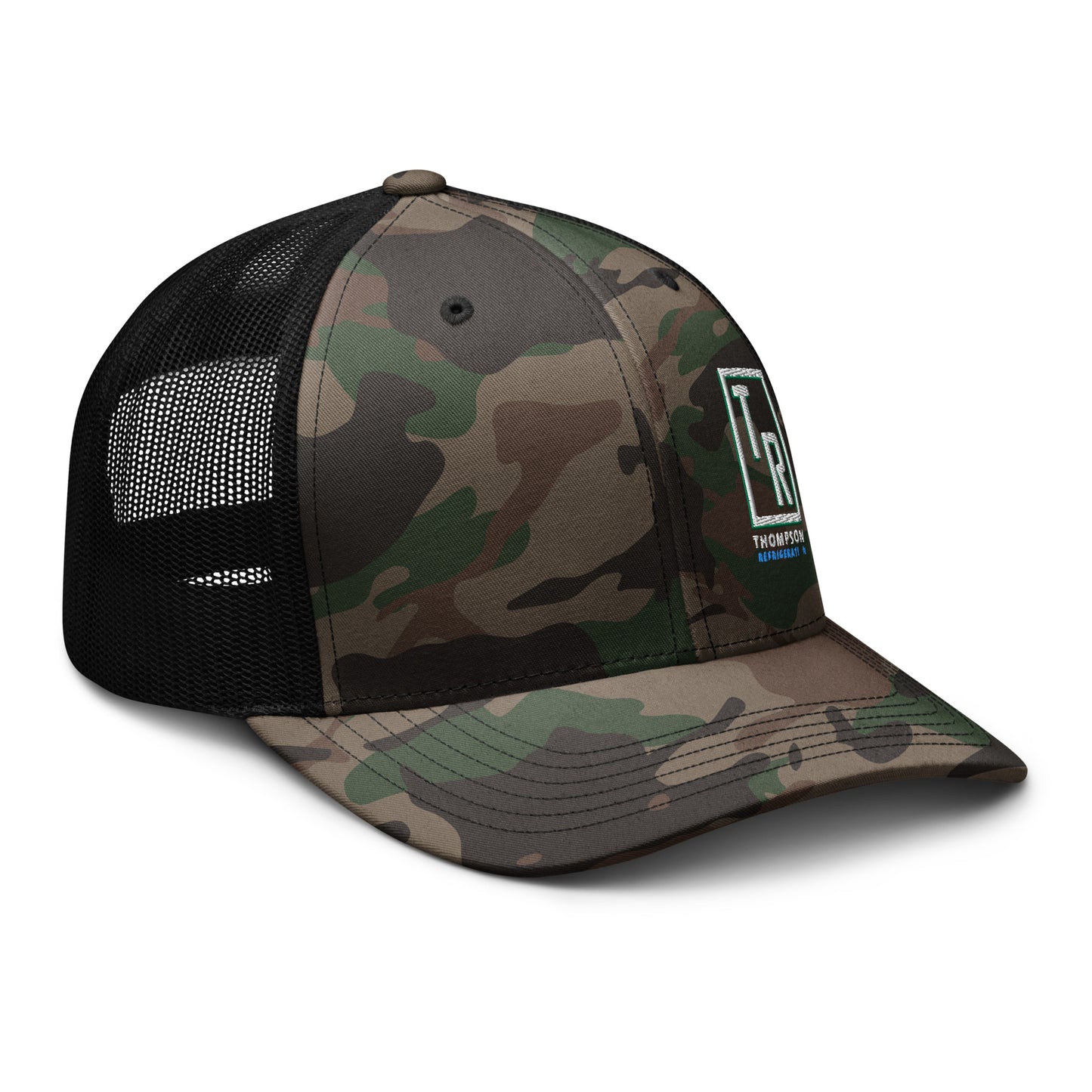 Thompson Refrigeration - Logo #3 - Camouflage trucker hat