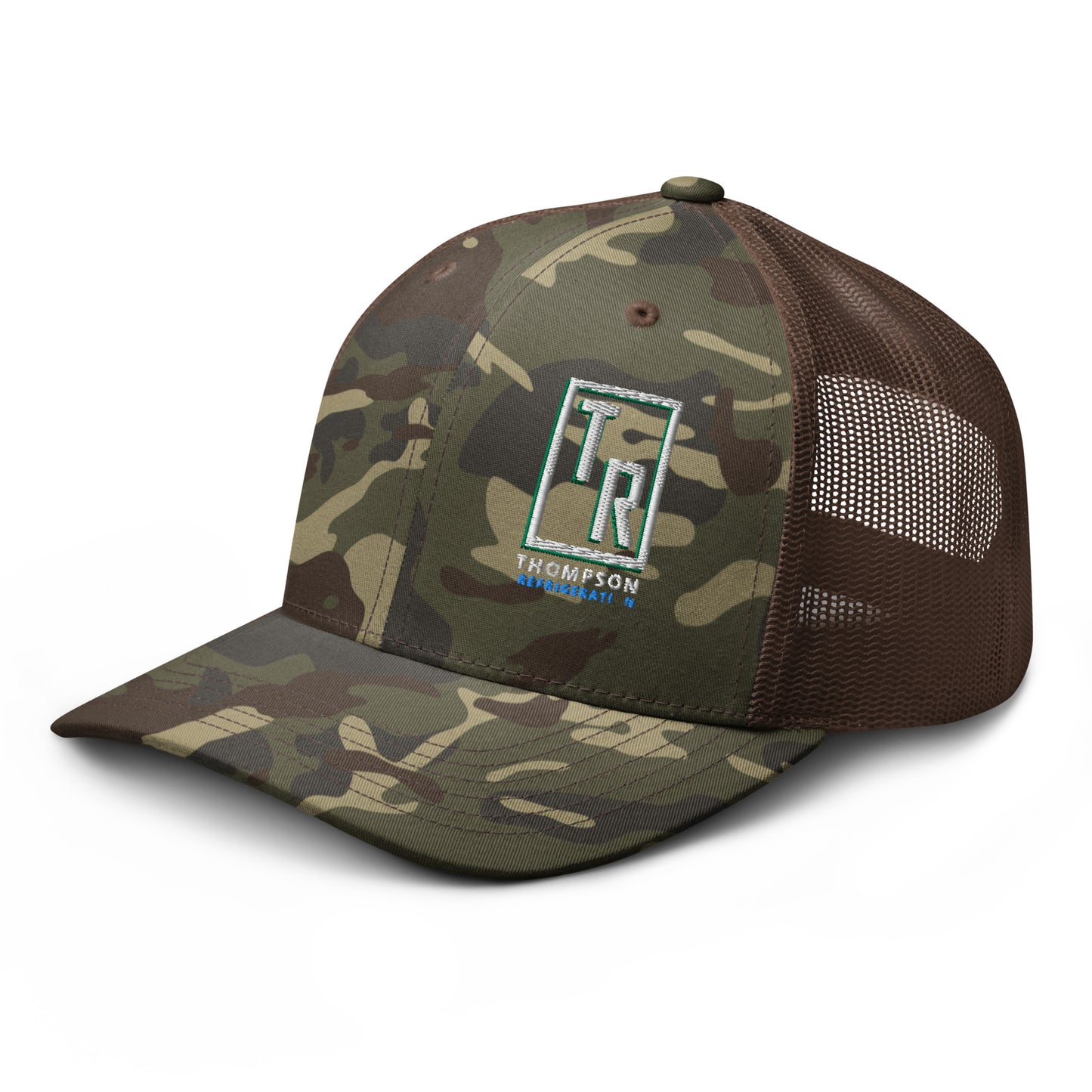 Thompson Refrigeration - Logo #3 - Camouflage trucker hat
