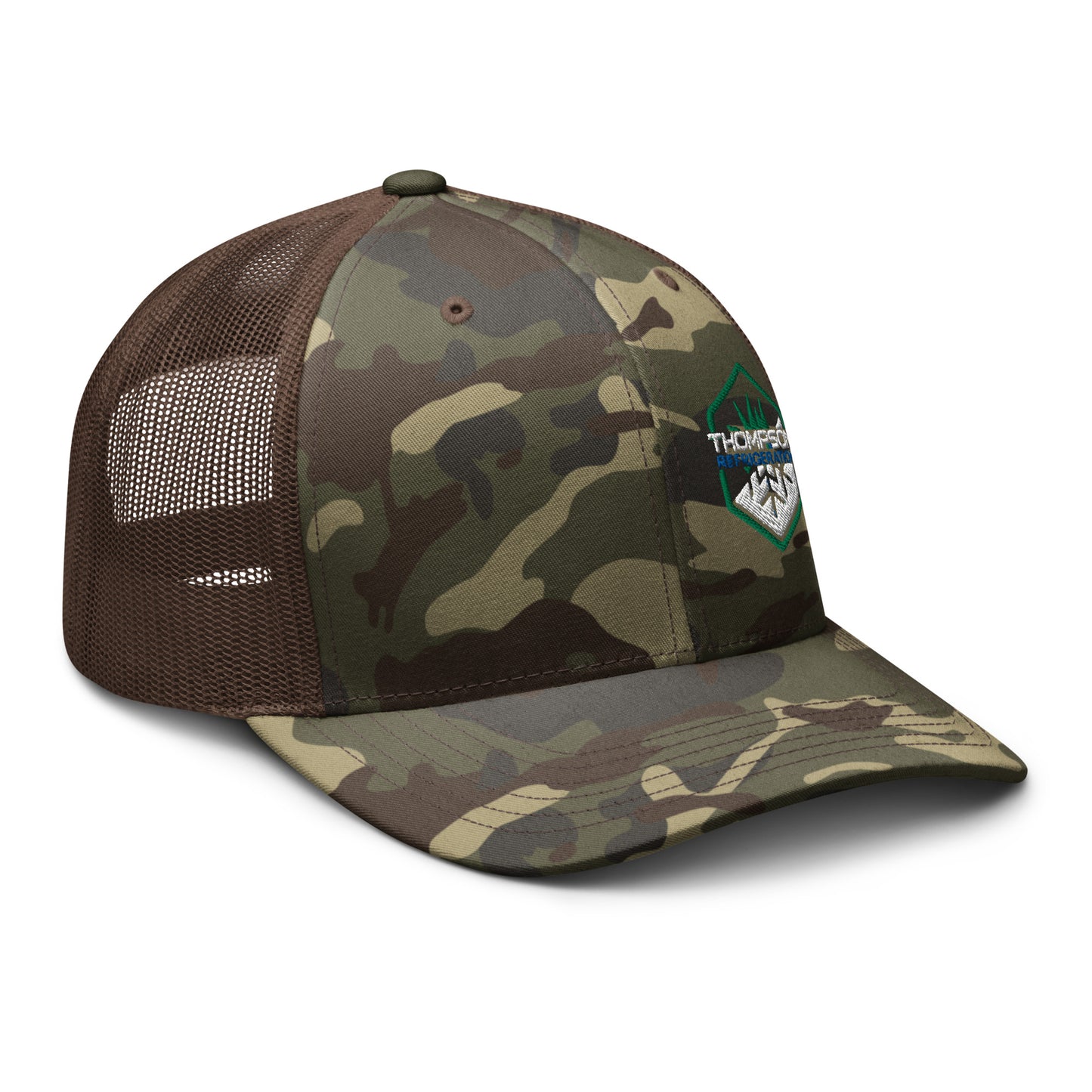 Thompson Refrigeration - Logo #1 - Camouflage trucker hat