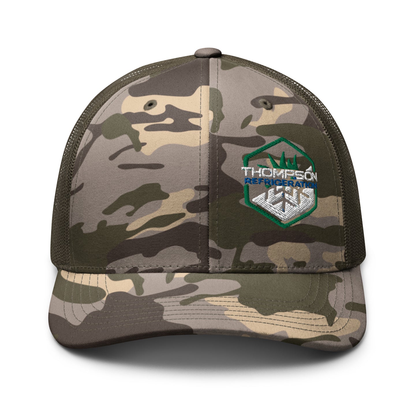 Thompson Refrigeration - Logo #1 - Camouflage trucker hat