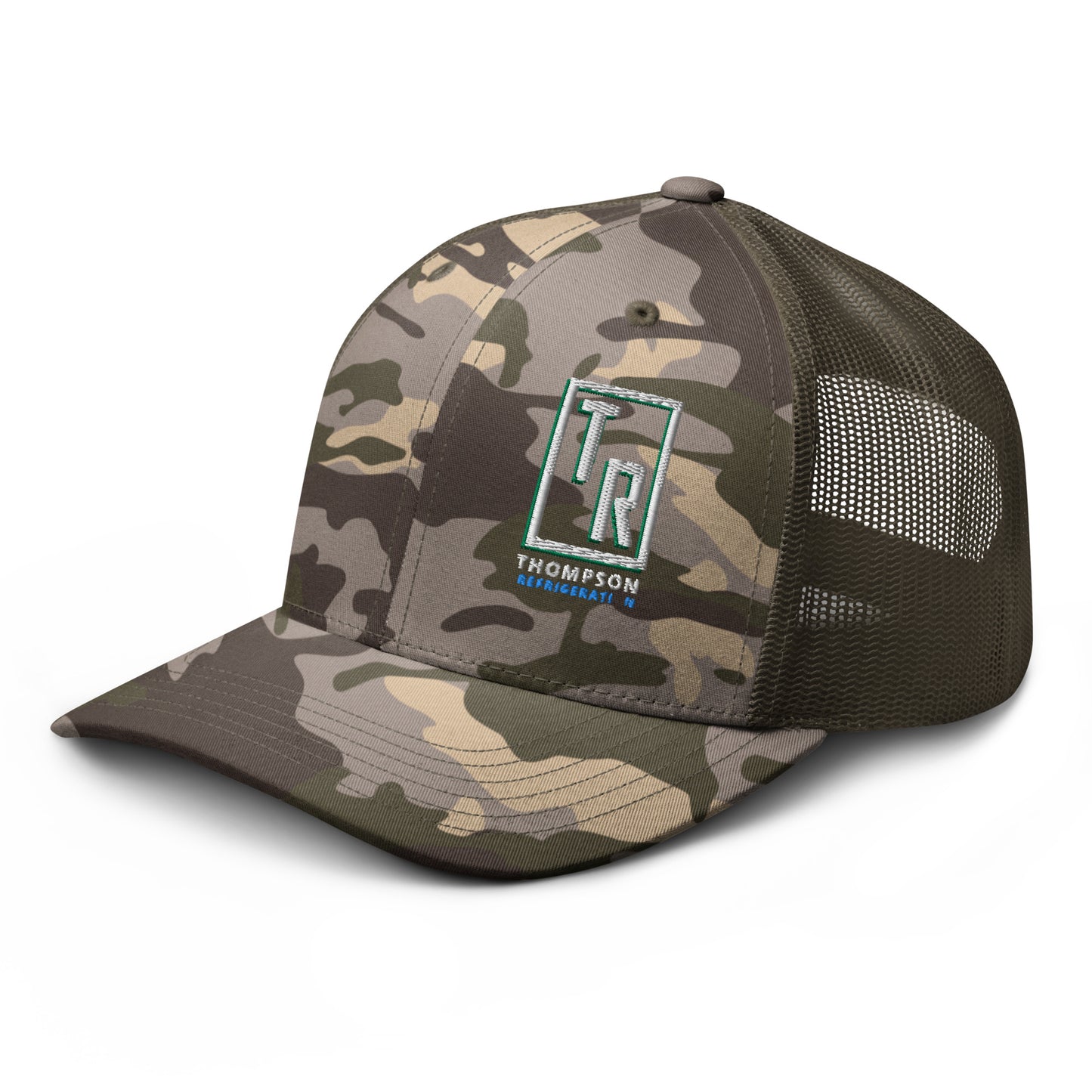 Thompson Refrigeration - Logo #3 - Camouflage trucker hat