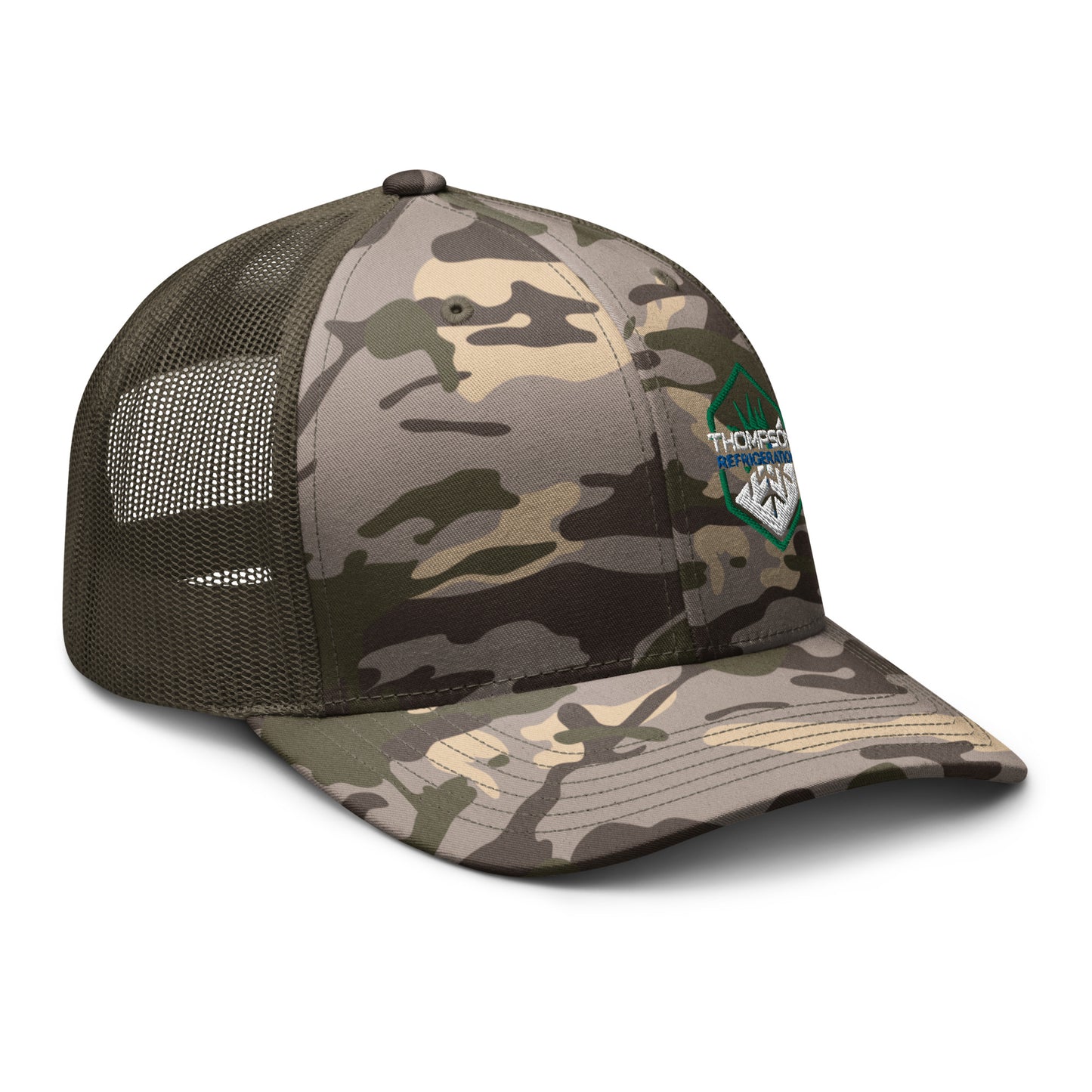 Thompson Refrigeration - Logo #1 - Camouflage trucker hat