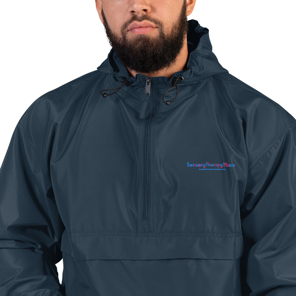 Sensory Therapy - Embroidered Champion Packable Jacket - Colorful Logo