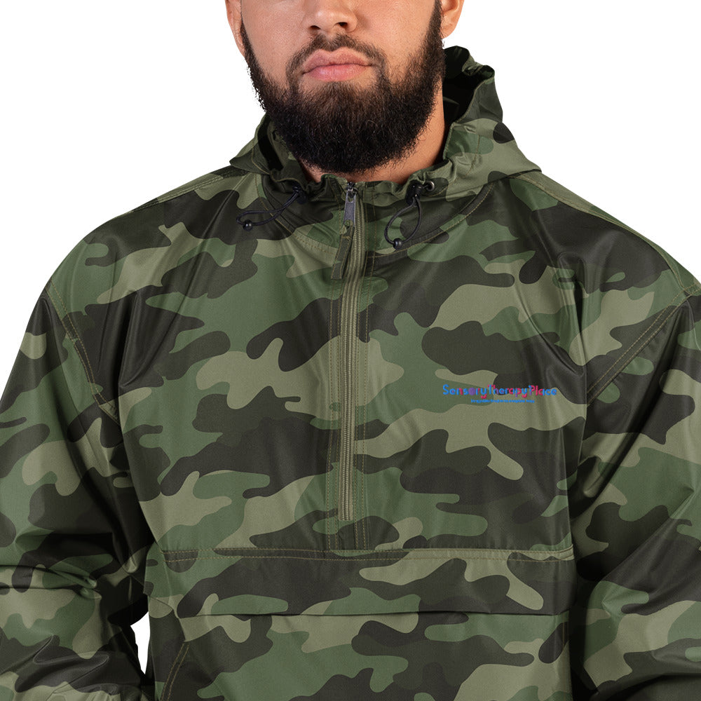 Sensory Therapy - Embroidered Champion Packable Jacket - Colorful Logo