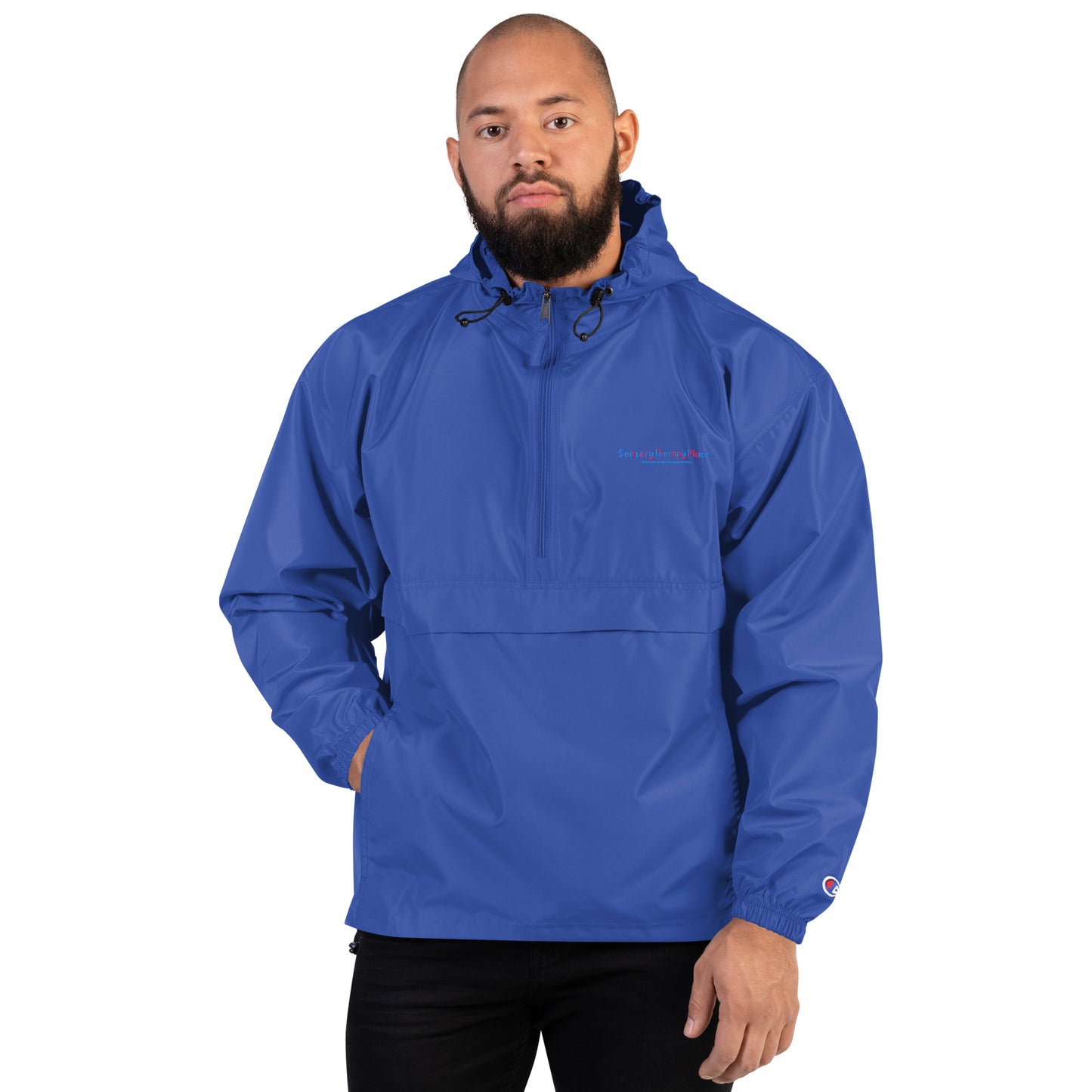 Sensory Therapy - Embroidered Champion Packable Jacket - Colorful Logo
