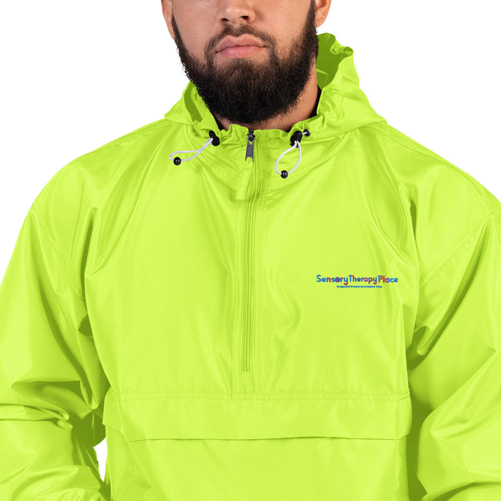 Sensory Therapy - Embroidered Champion Packable Jacket - Colorful Logo