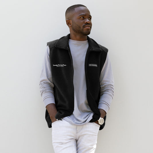 Sensory Therapy - Men’s Columbia fleece vest - White logo