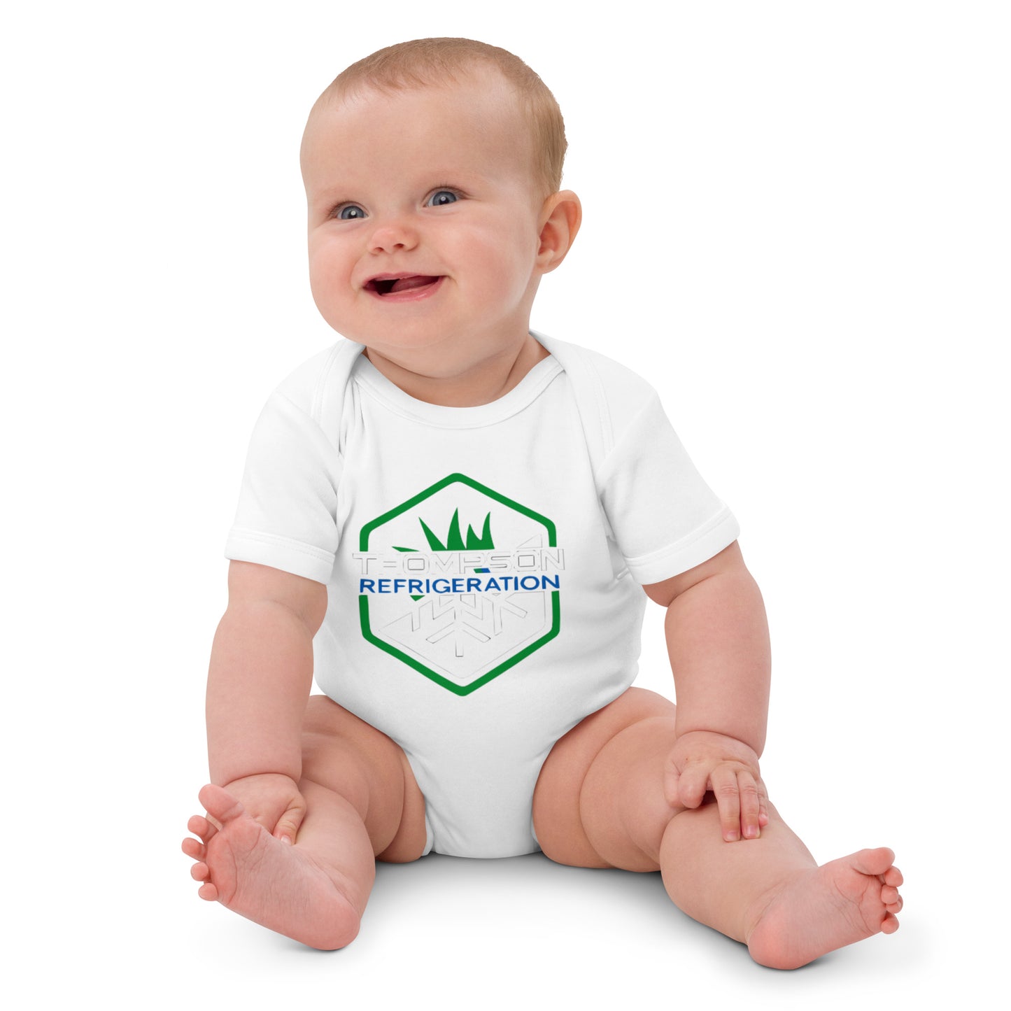 Thompson Refrigeration - #1 Logo - Organic cotton baby bodysuit