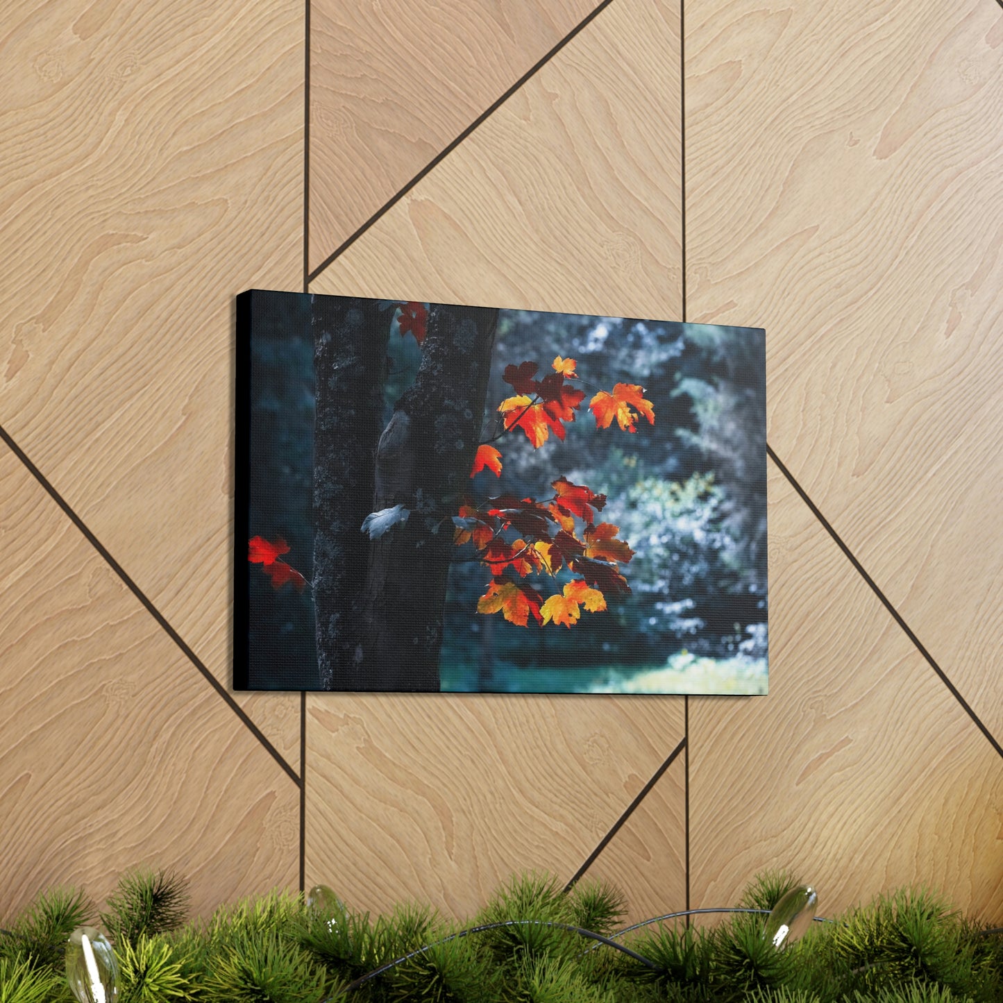 The last Leaves, Fall, Foliage, Nature, Forest - Canvas Gallery Wraps