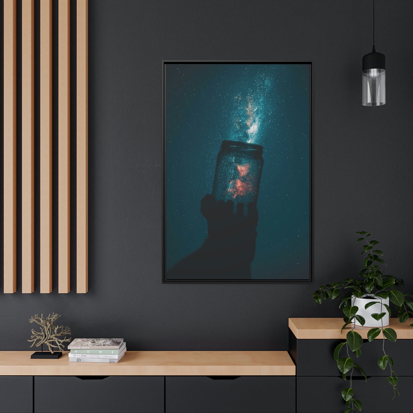 Star Catcher - Matte Canvas, Black Frame