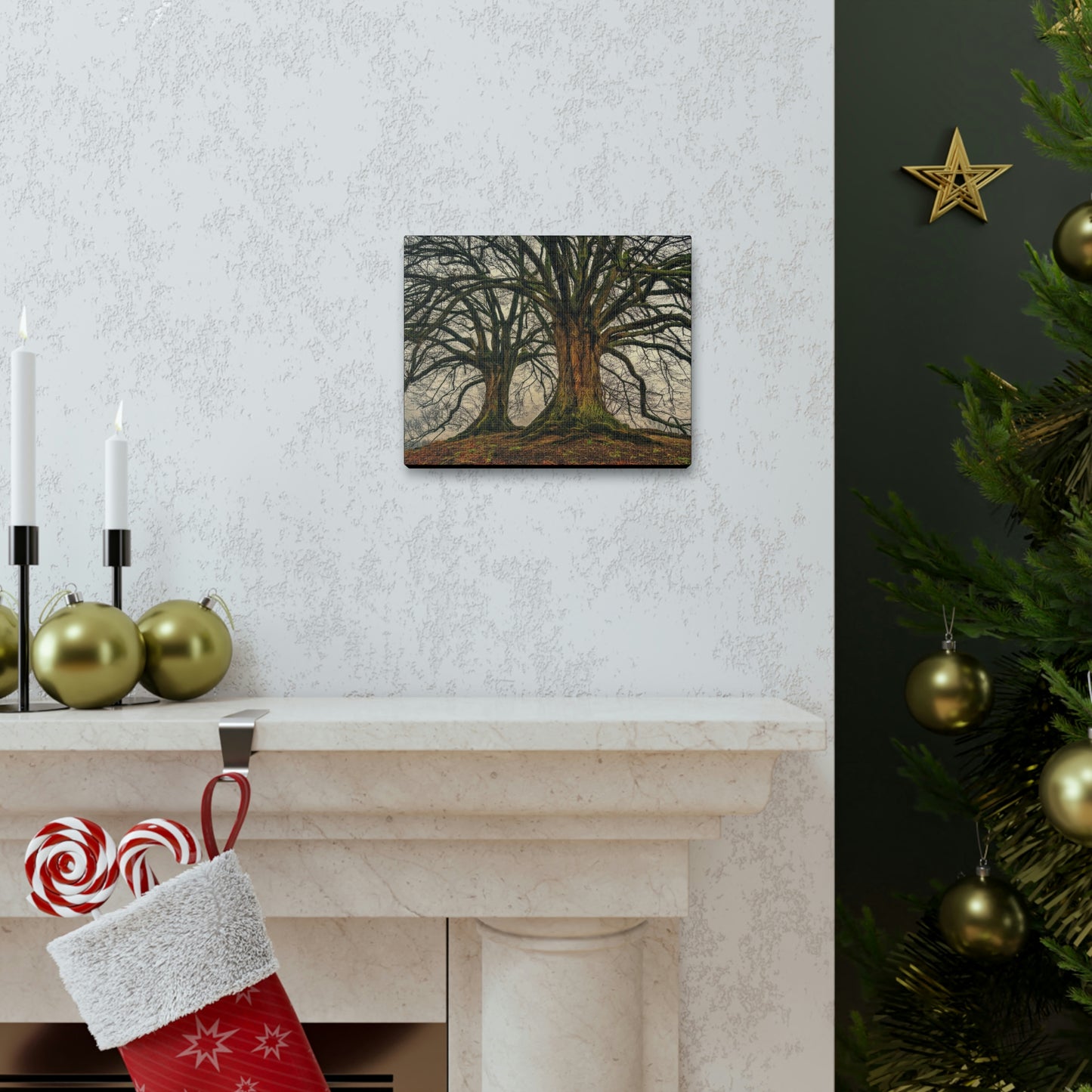 Dark Trees - Nature, Trees, Dark Canvas Gallery Wraps