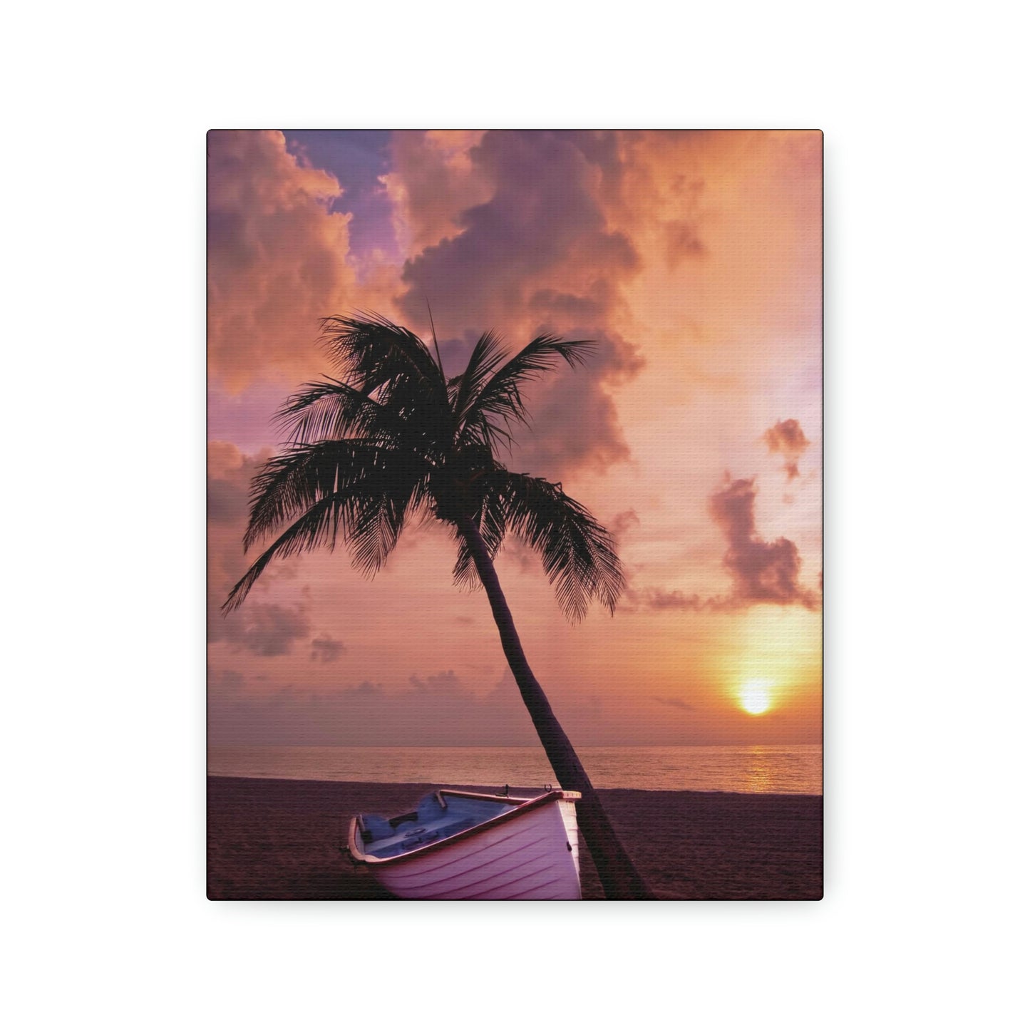 Beach Sunset Polyester Canvas