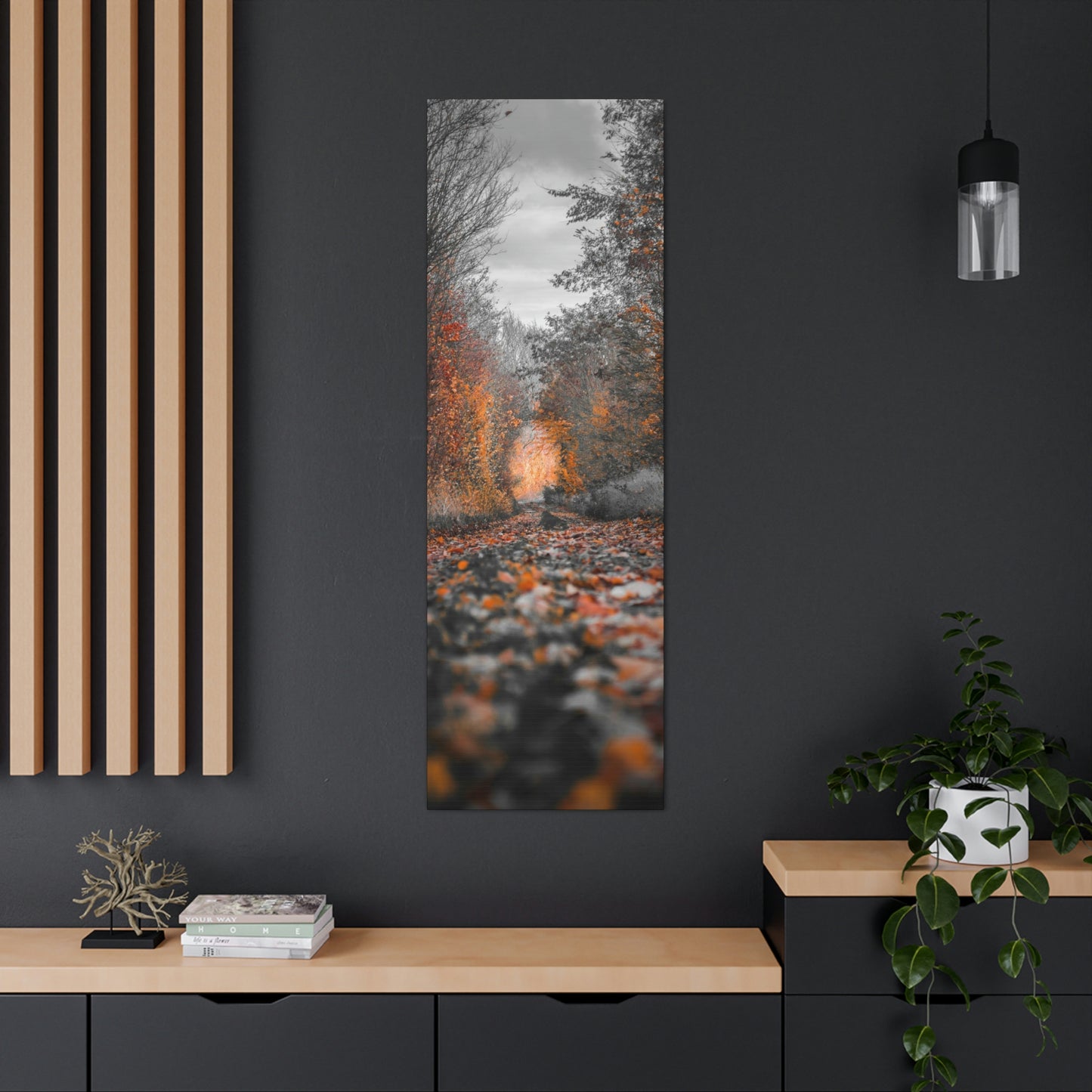 Fall road - Foliage, Nature, Forest, Leaves - Canvas Gallery Wraps