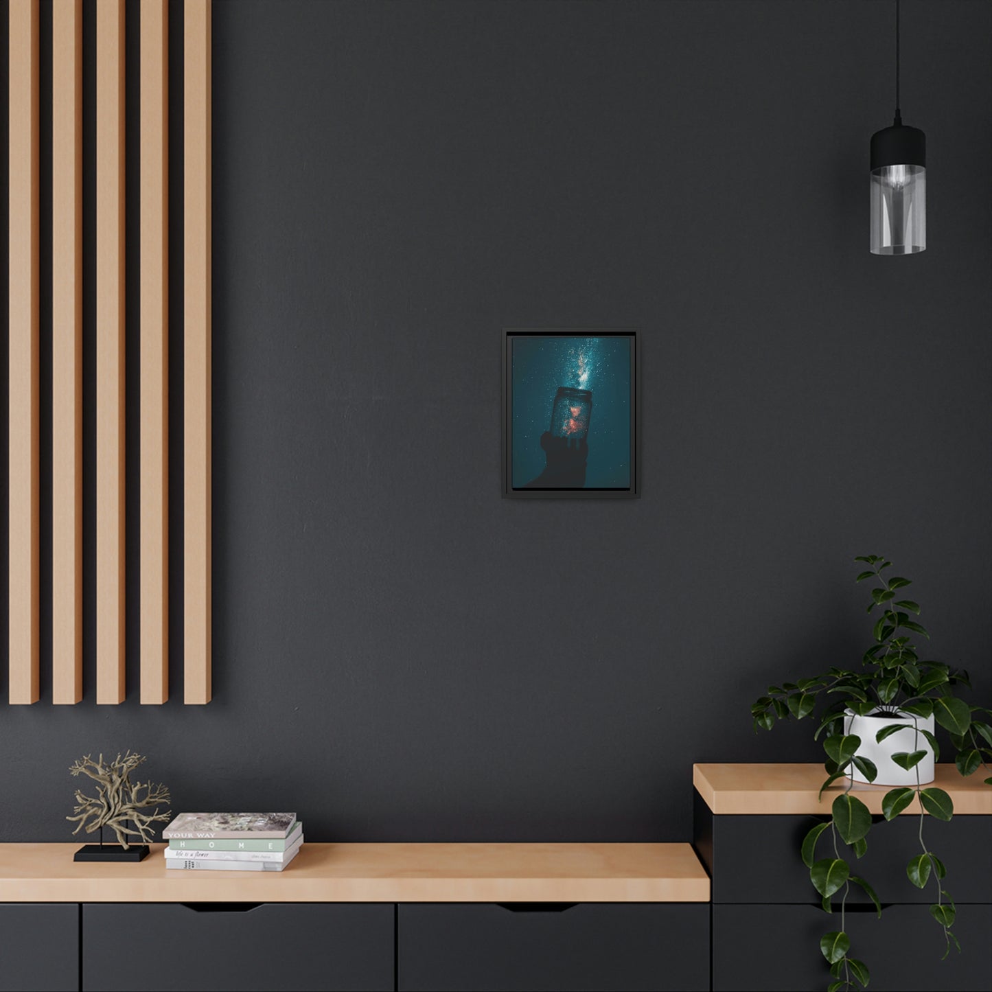 Star Catcher - Matte Canvas, Black Frame