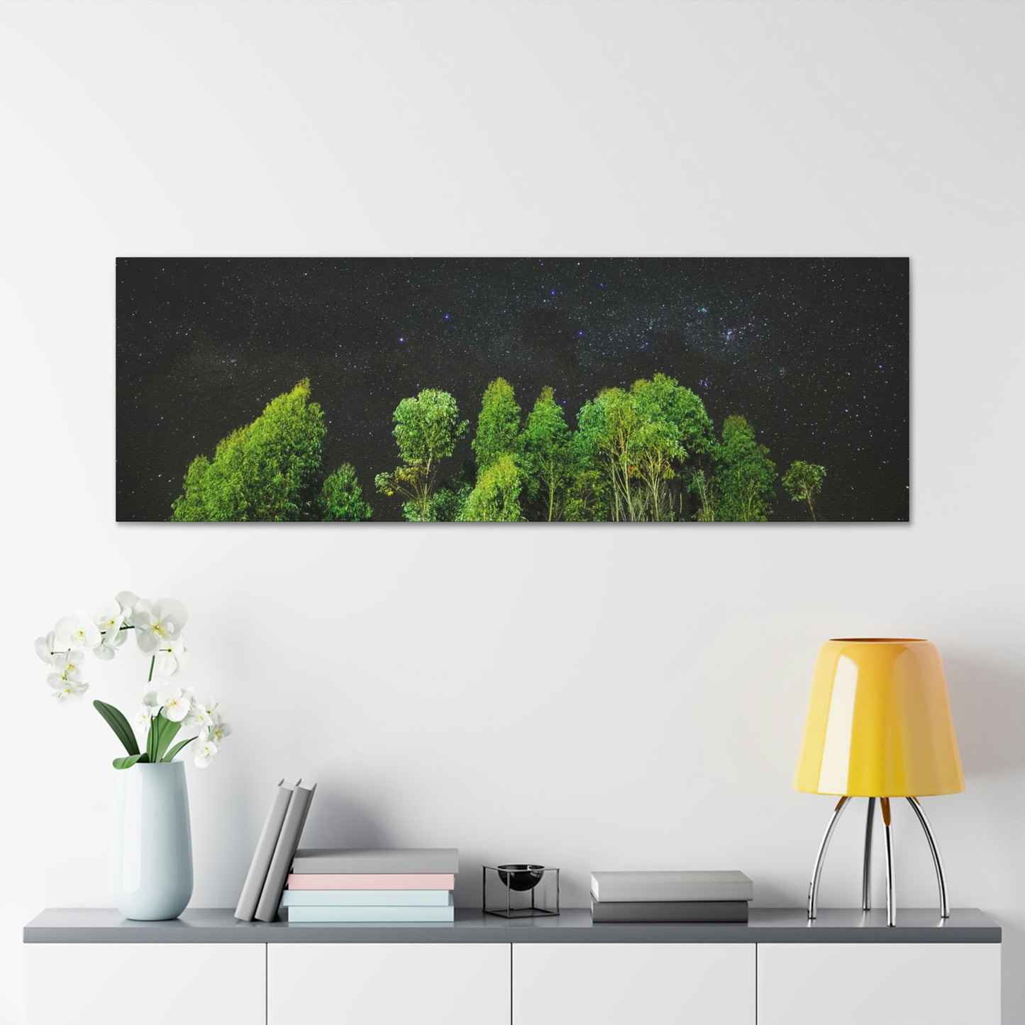 Starry Forest - Star, Forest, Nature - Canvas Gallery Wraps
