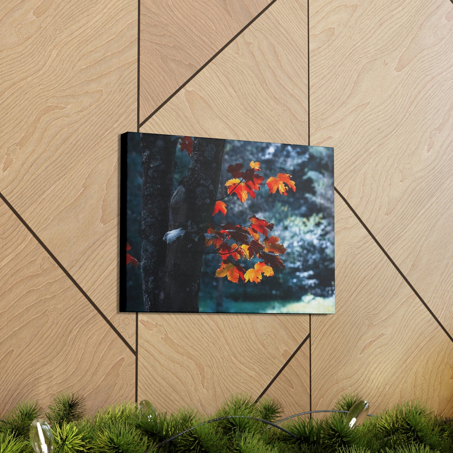 The last Leaves, Fall, Foliage, Nature, Forest - Canvas Gallery Wraps