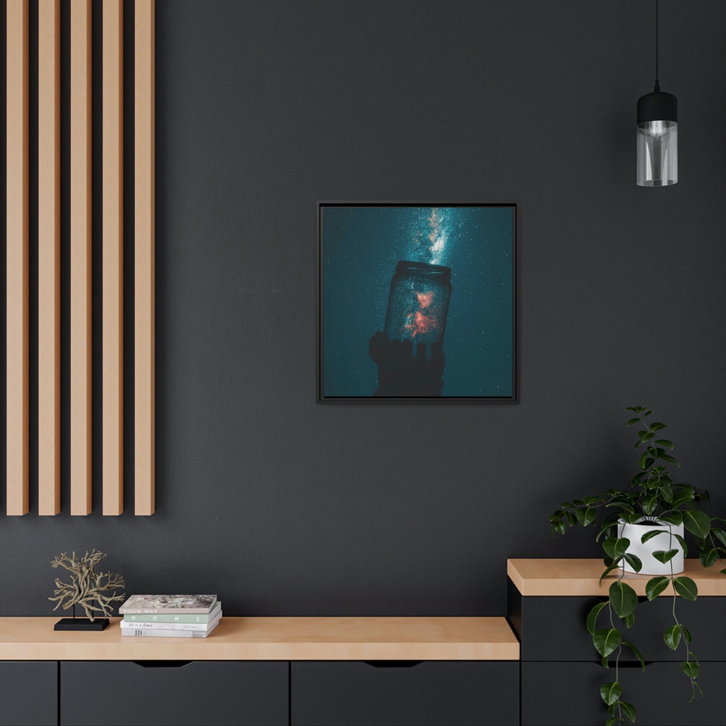 Star Catcher - Matte Canvas, Black Frame
