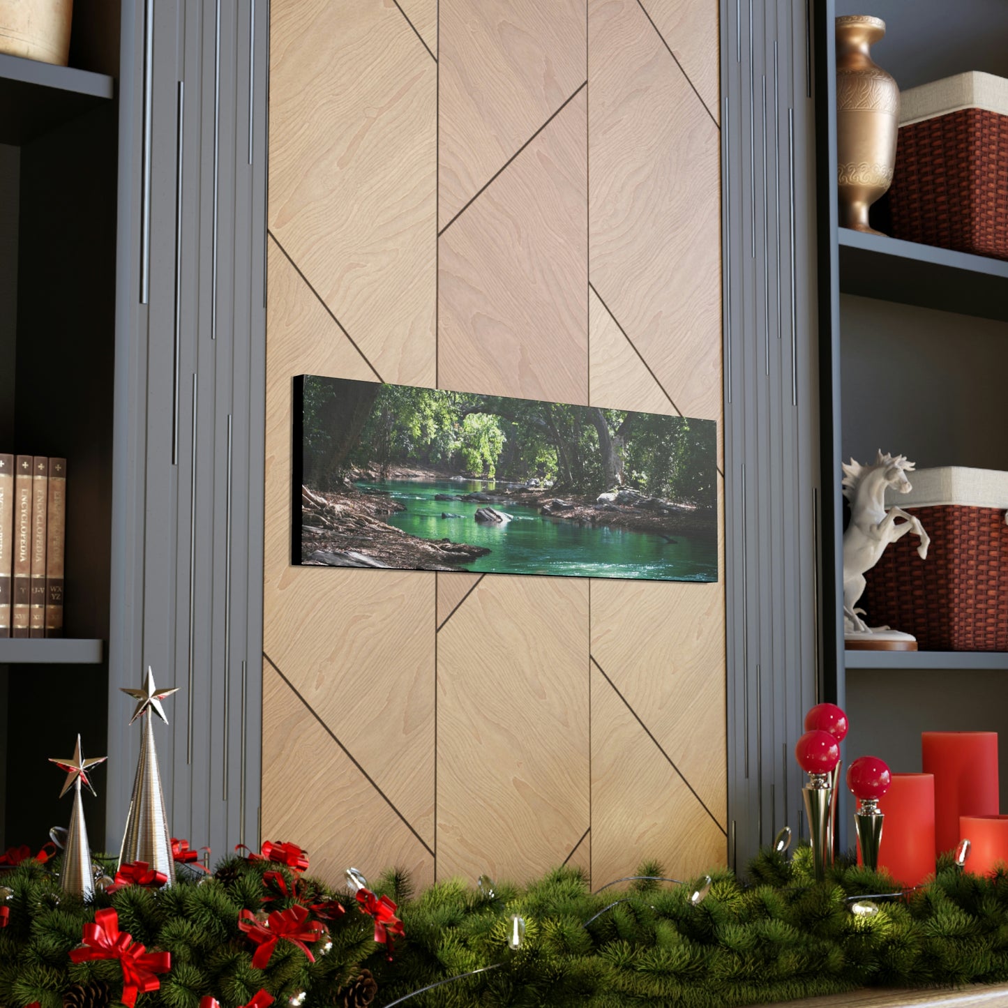 Scenic River - Forest - Canvas Gallery Wraps
