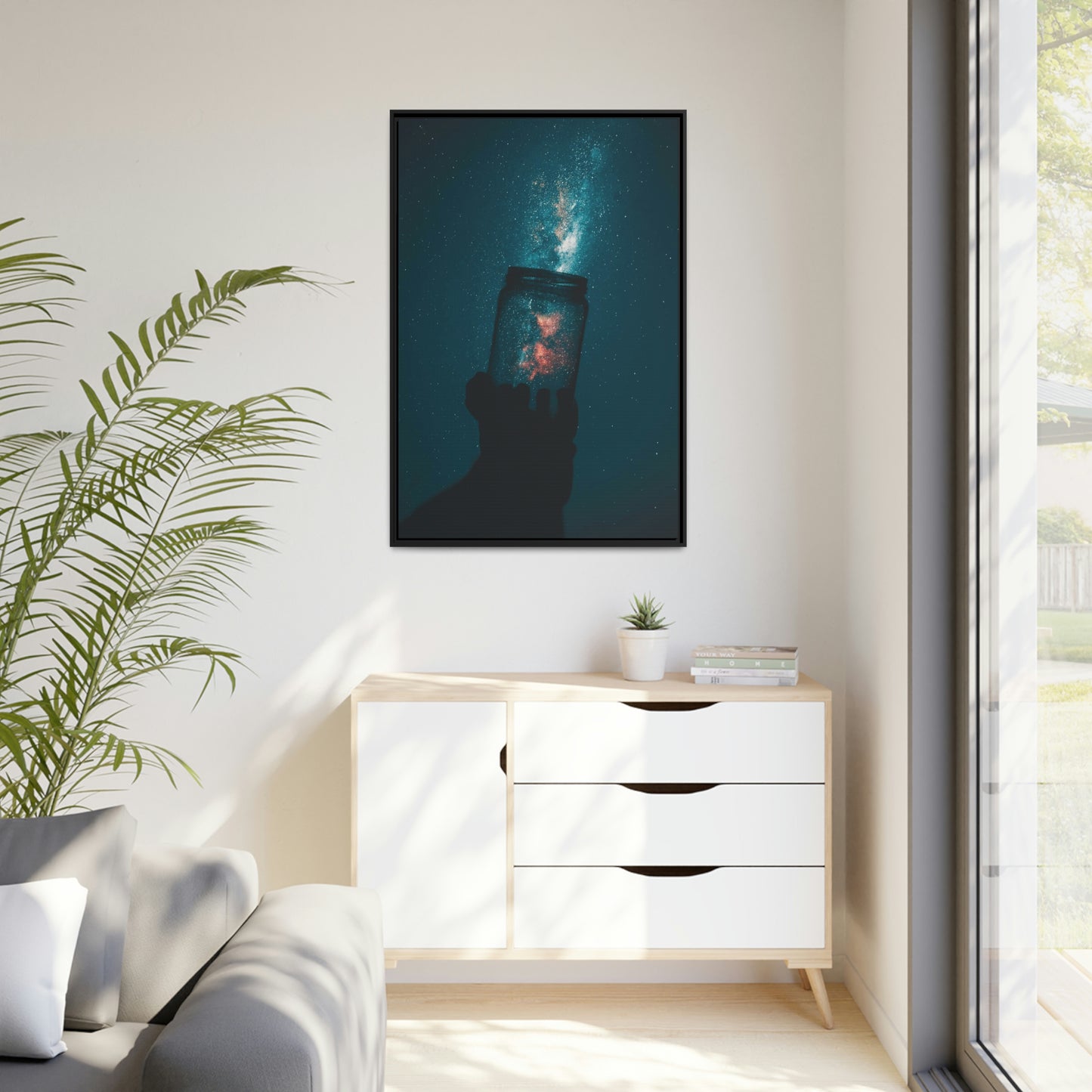 Star Catcher - Matte Canvas, Black Frame