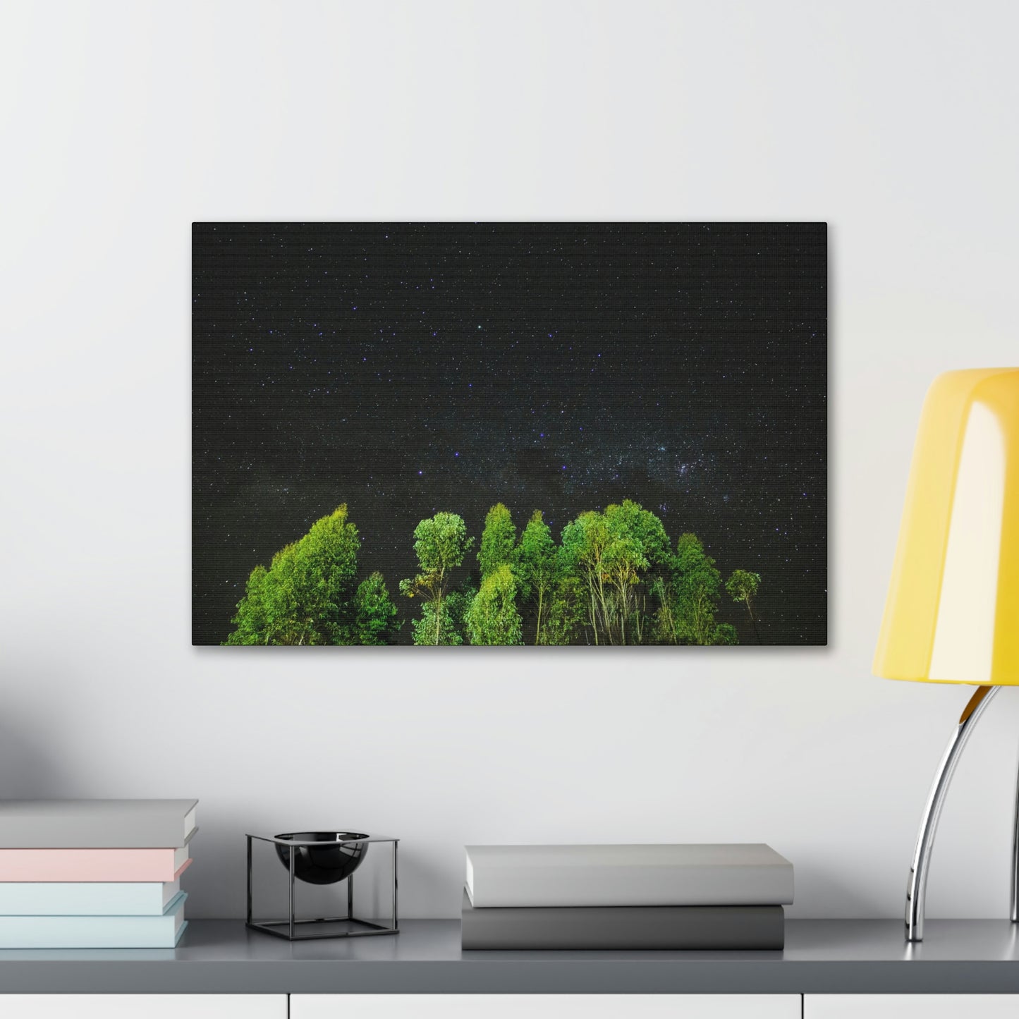 Starry Forest - Star, Forest, Nature - Canvas Gallery Wraps