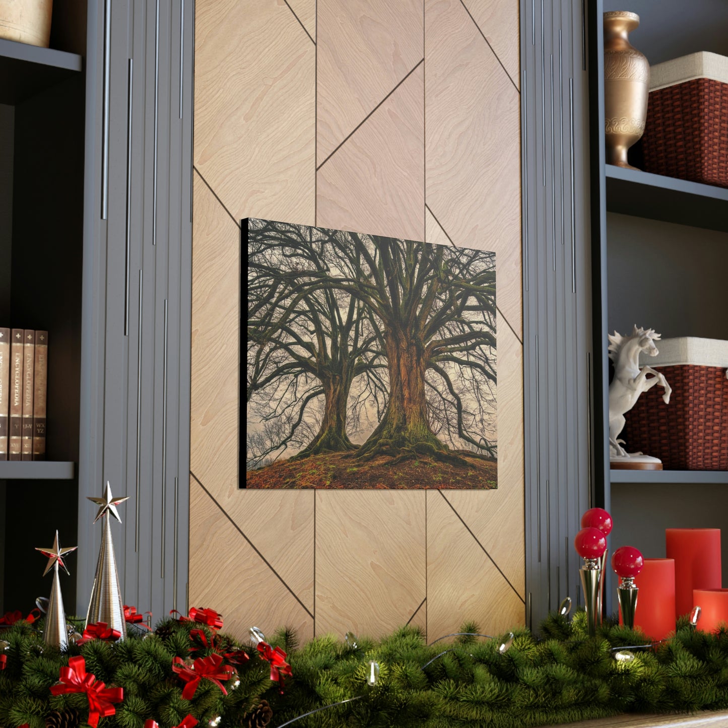 Dark Trees - Nature, Trees, Dark Canvas Gallery Wraps