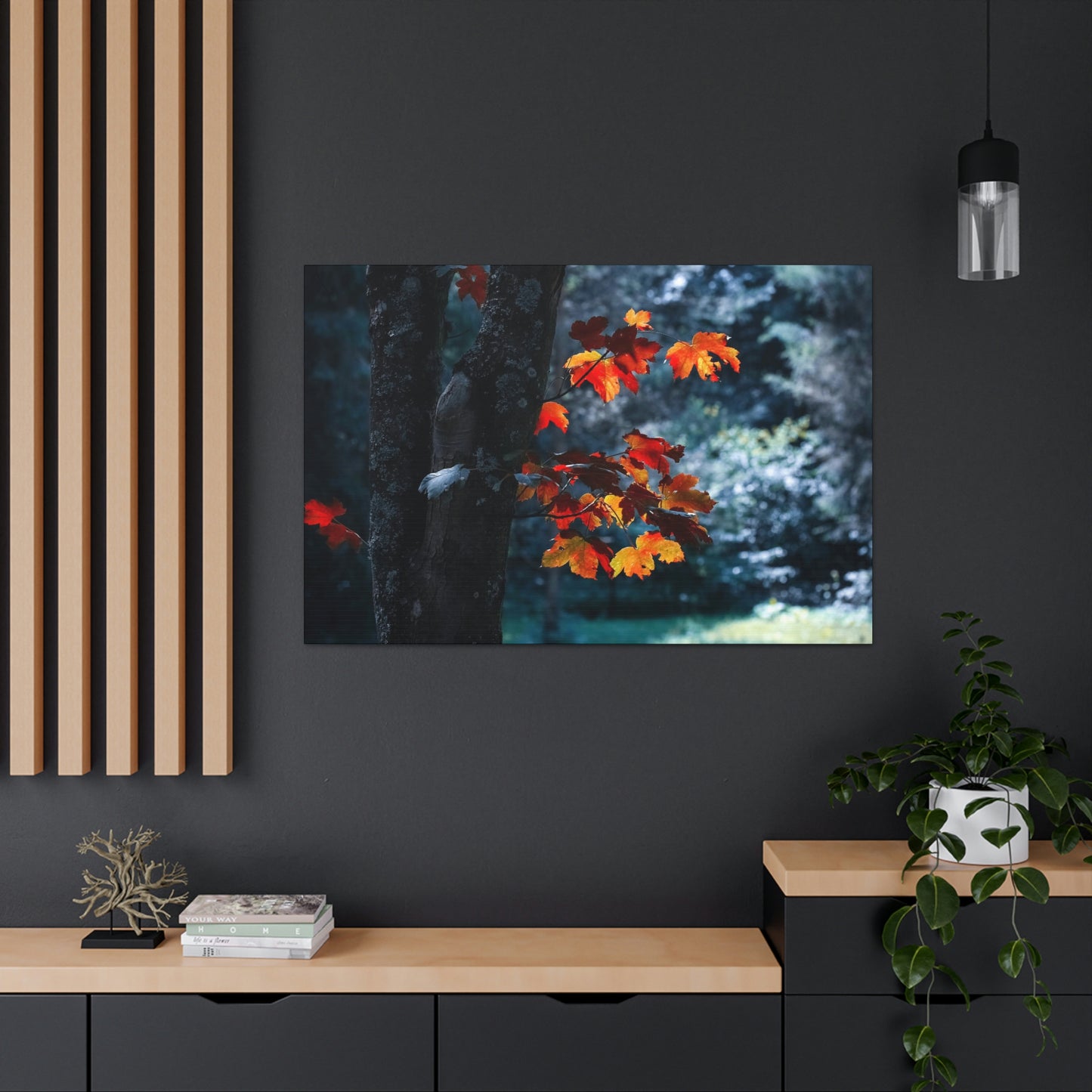 The last Leaves, Fall, Foliage, Nature, Forest - Canvas Gallery Wraps