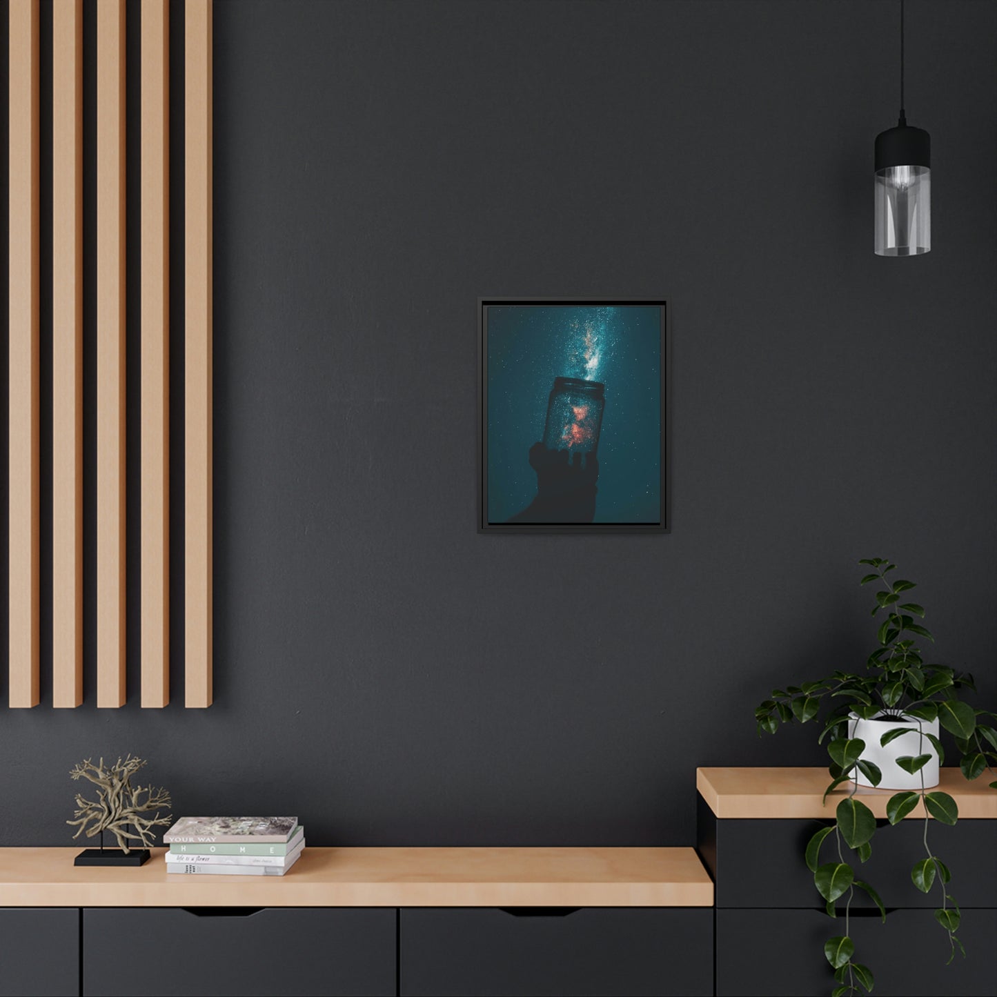 Star Catcher - Matte Canvas, Black Frame