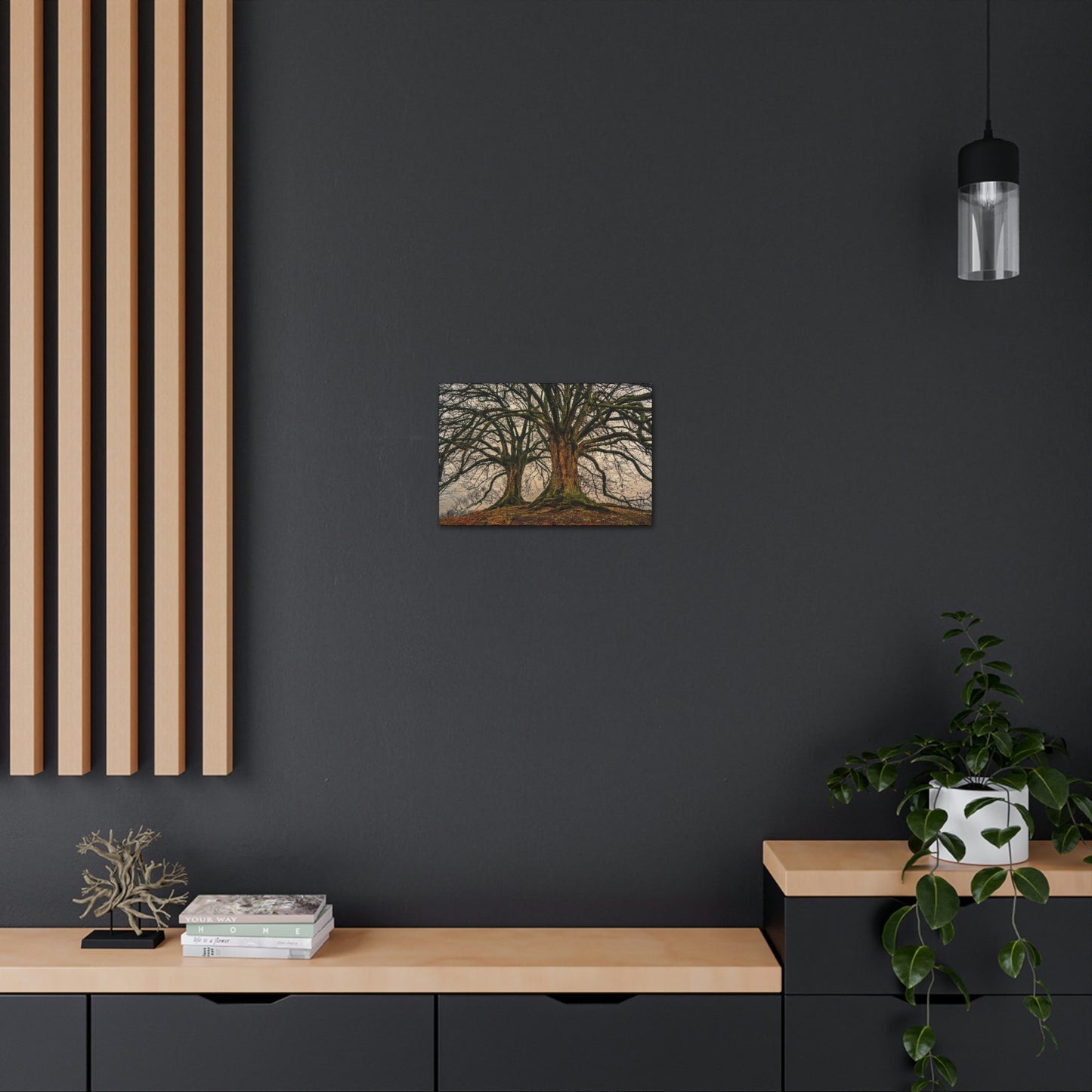 Dark Trees - Nature, Trees, Dark Canvas Gallery Wraps