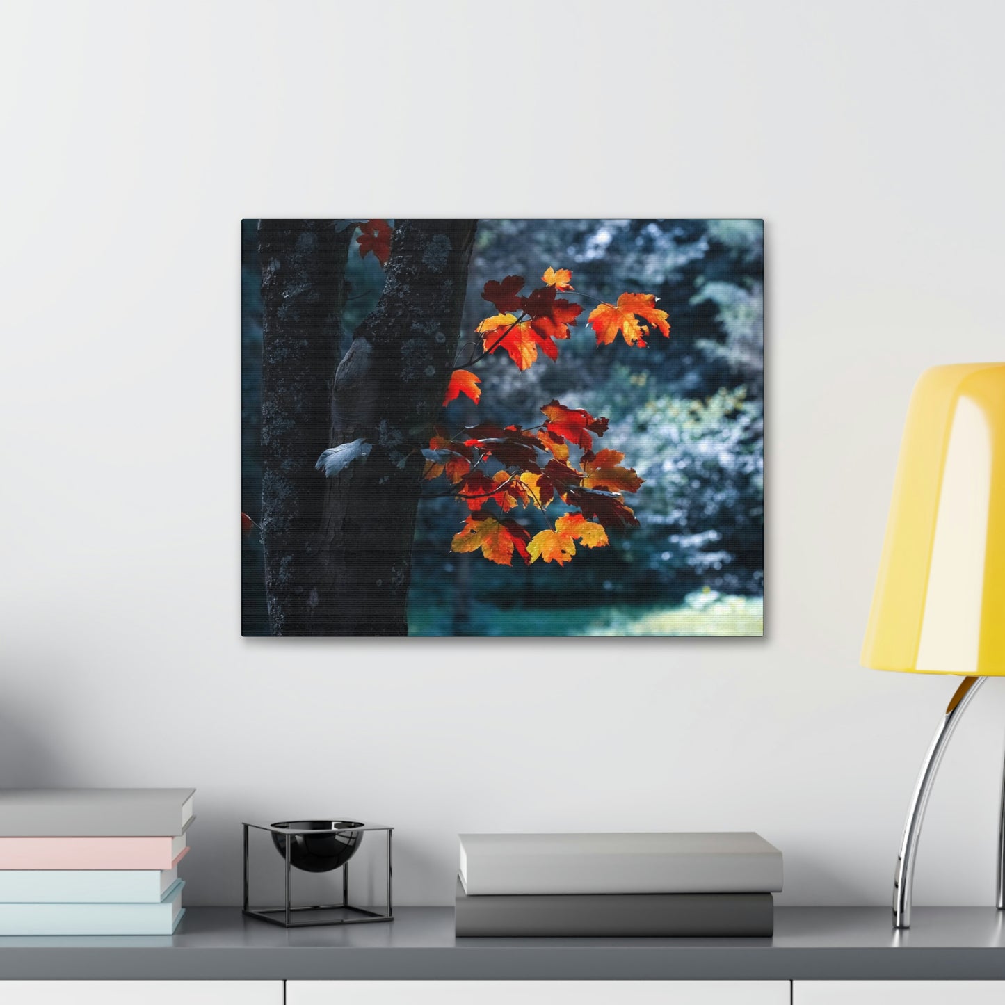 The last Leaves, Fall, Foliage, Nature, Forest - Canvas Gallery Wraps