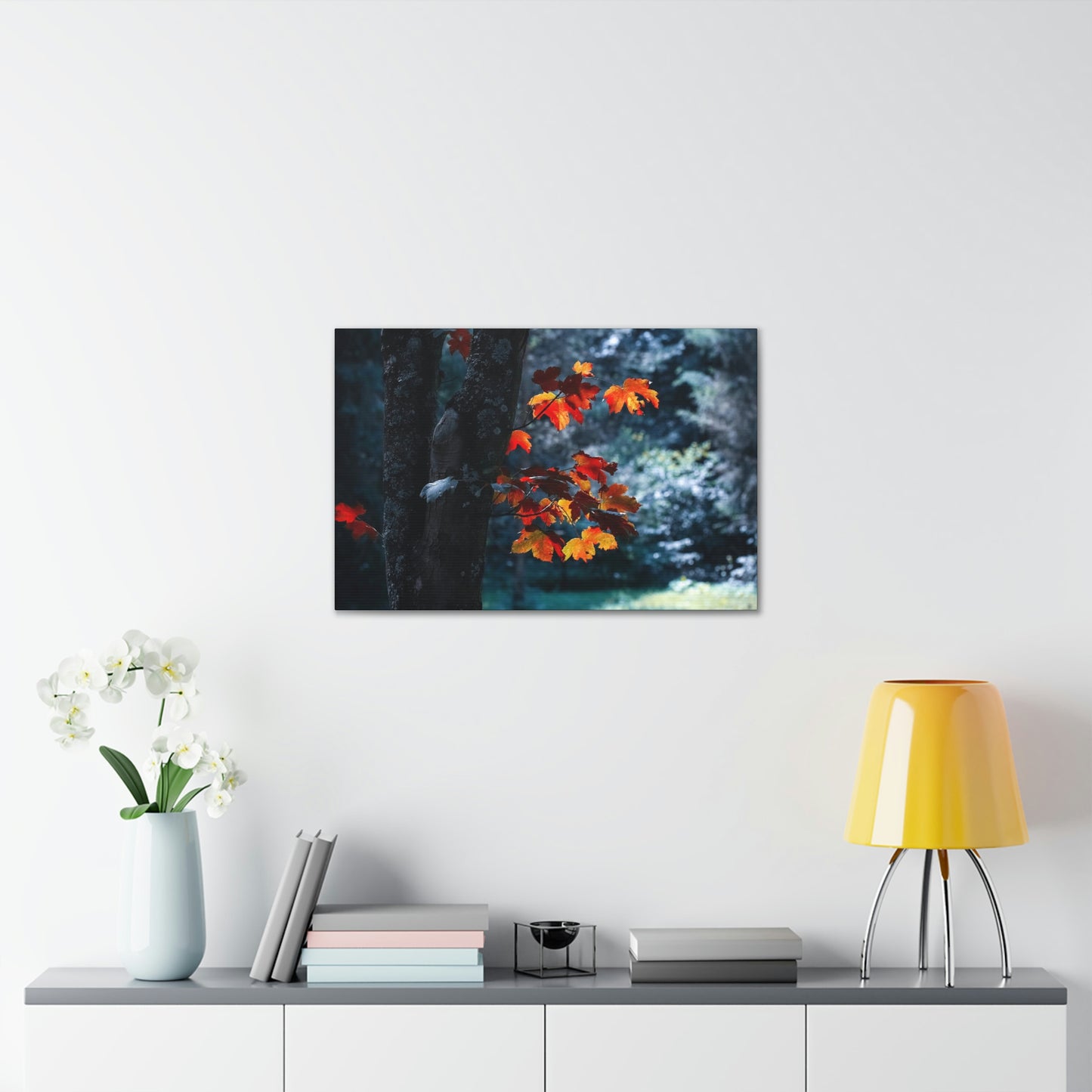The last Leaves, Fall, Foliage, Nature, Forest - Canvas Gallery Wraps