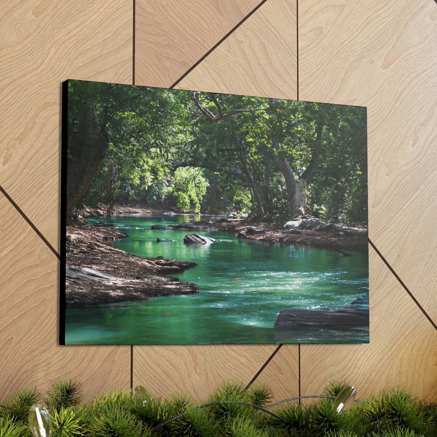 Scenic River - Forest - Canvas Gallery Wraps