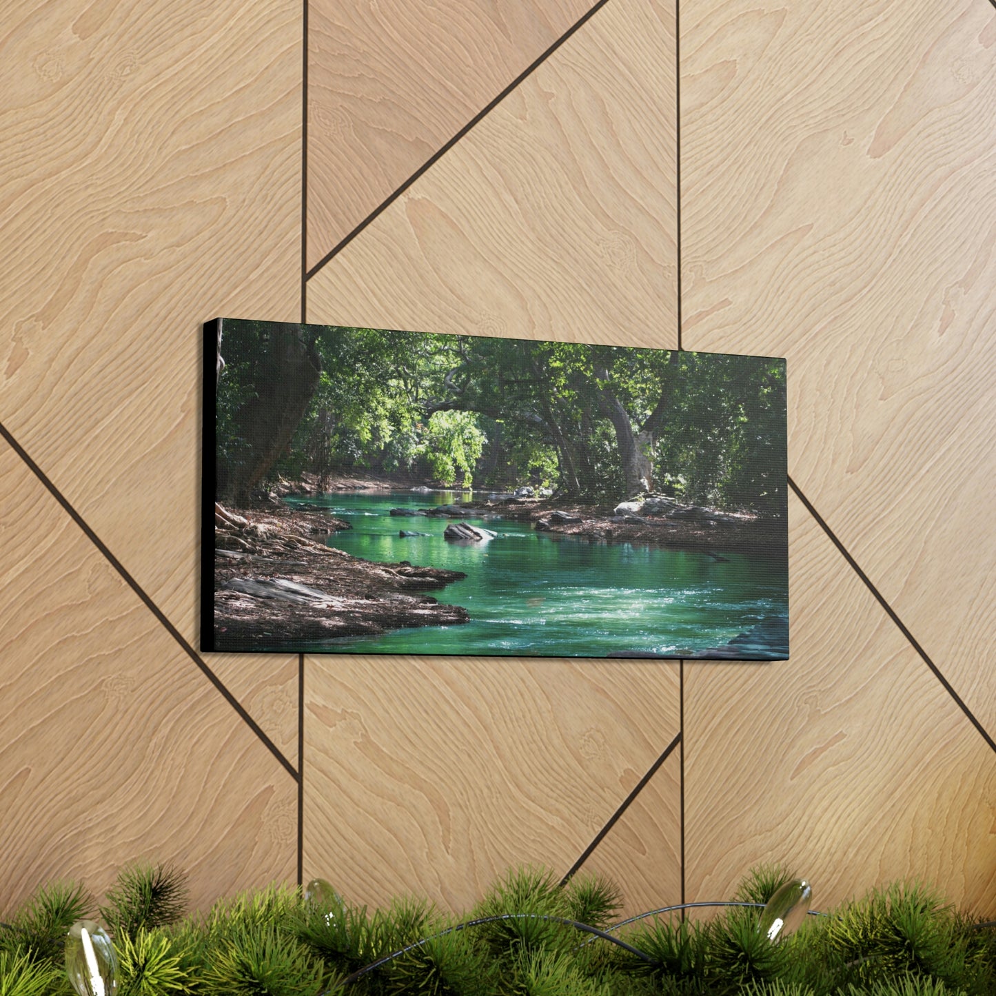 Scenic River - Forest - Canvas Gallery Wraps