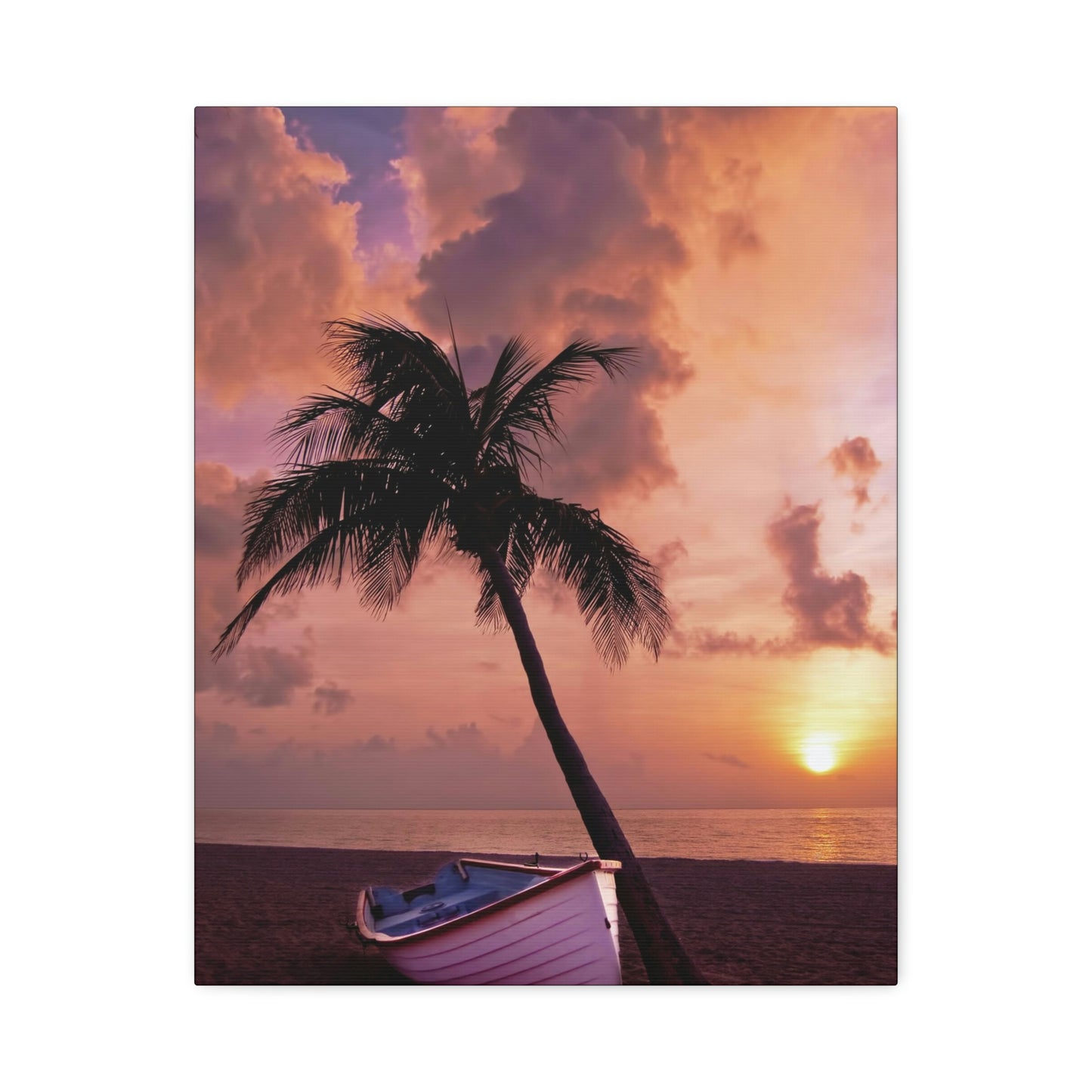 Beach Sunset Polyester Canvas