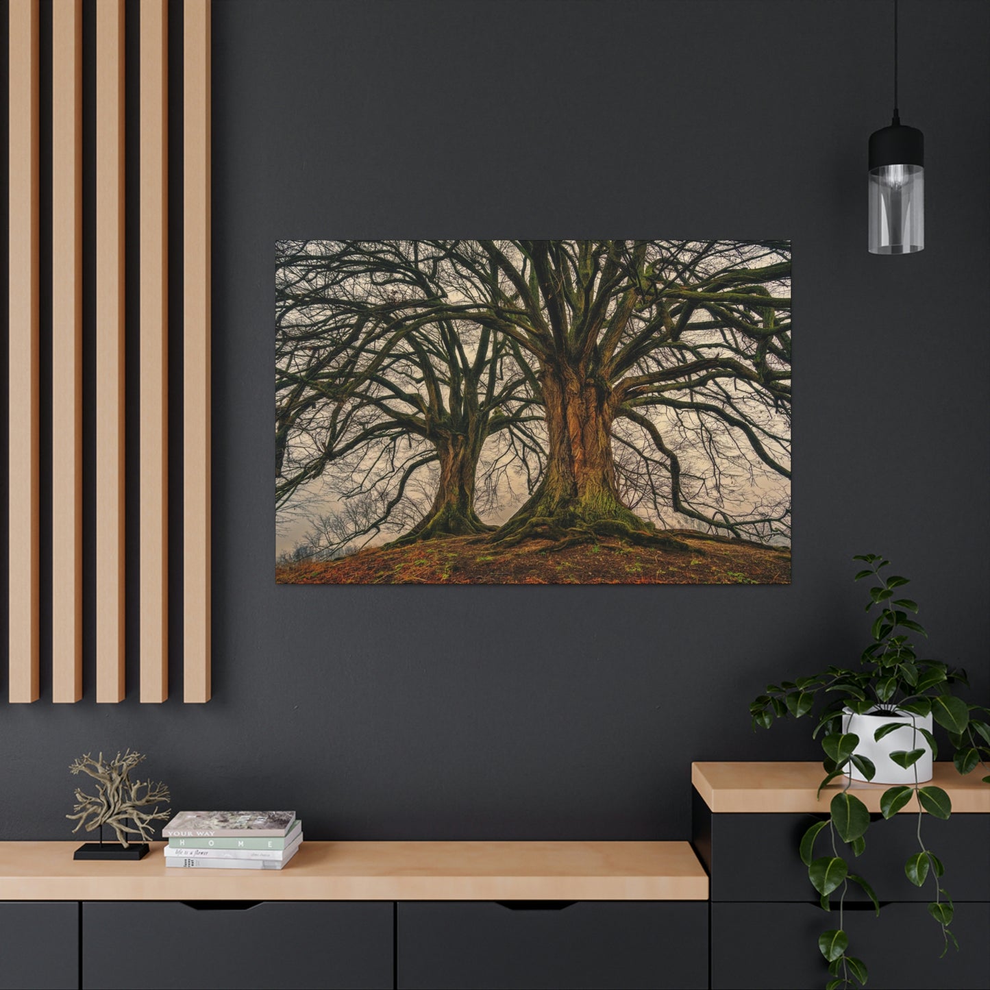 Dark Trees - Nature, Trees, Dark Canvas Gallery Wraps