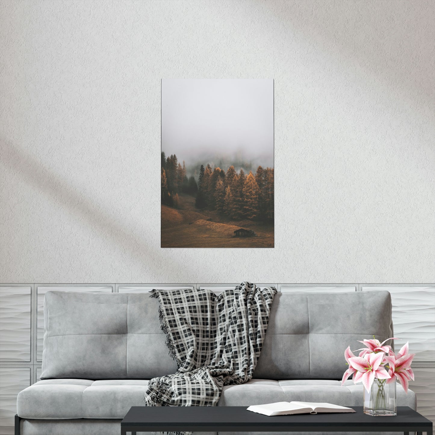 Smokey Mountains, Forest, Fog - Premium Matte Vertical Posters