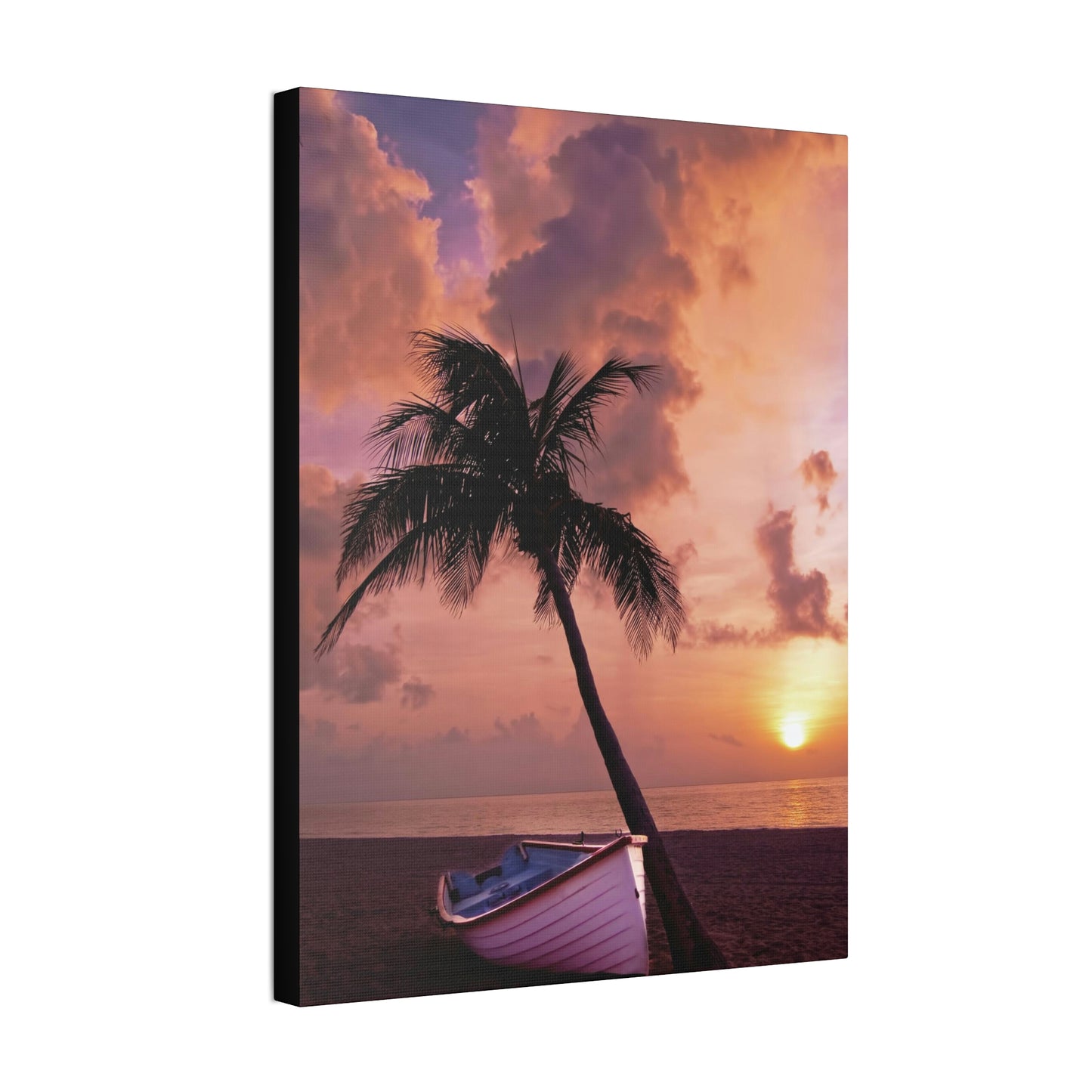 Beach Sunset Polyester Canvas