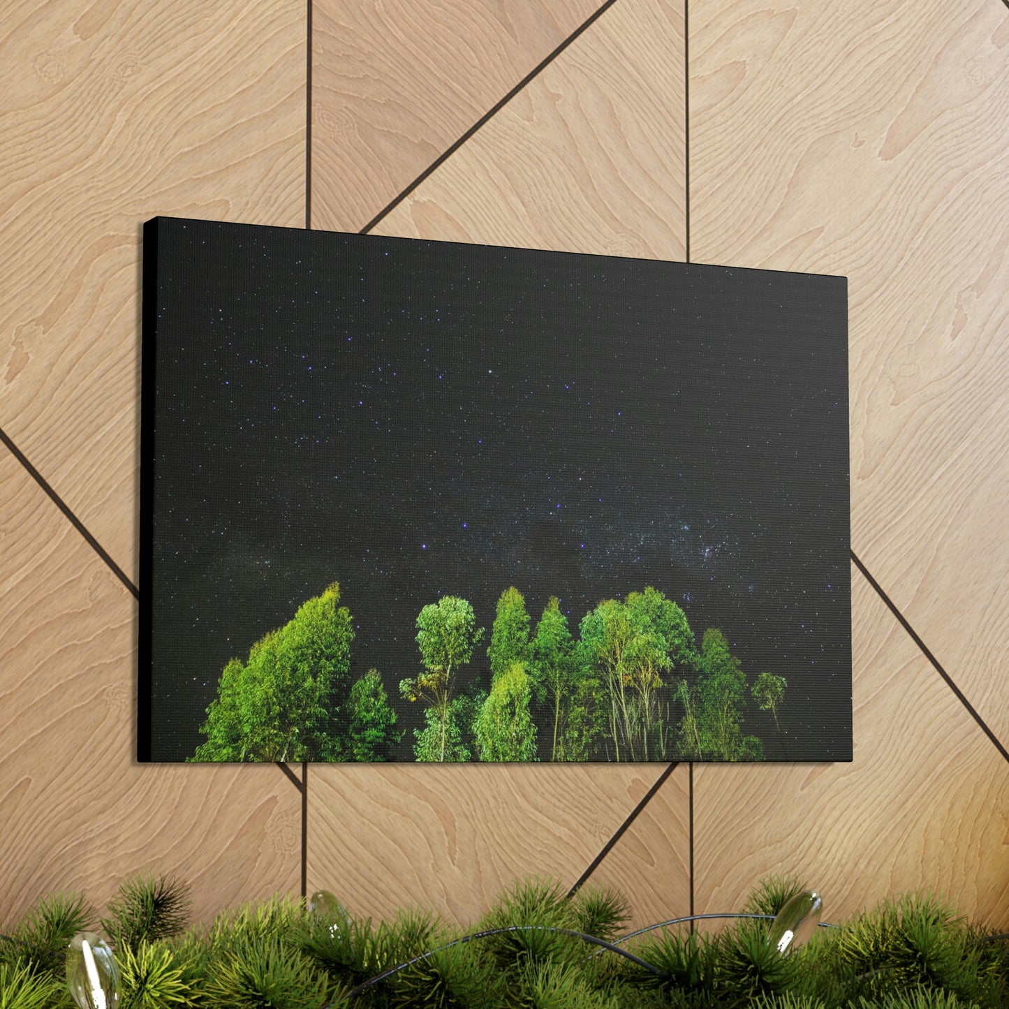 Starry Forest - Star, Forest, Nature - Canvas Gallery Wraps