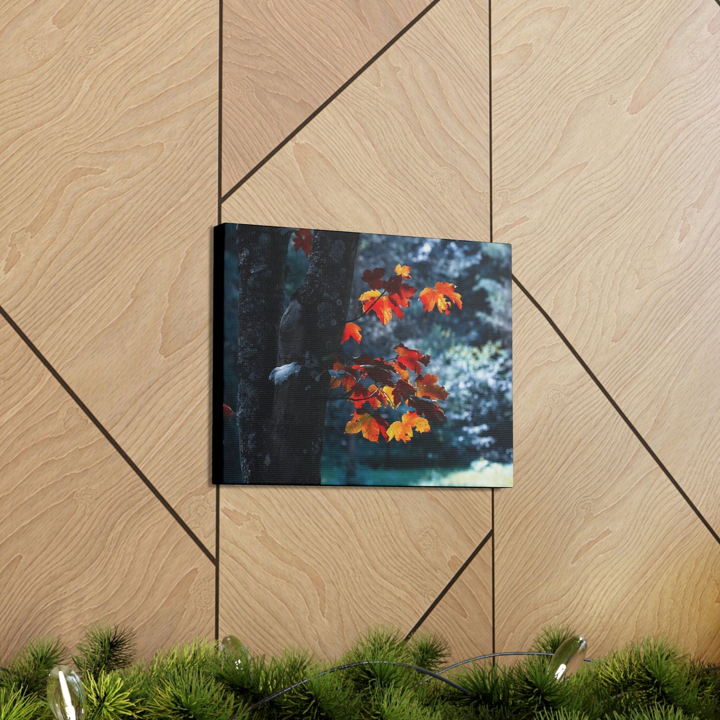 The last Leaves, Fall, Foliage, Nature, Forest - Canvas Gallery Wraps
