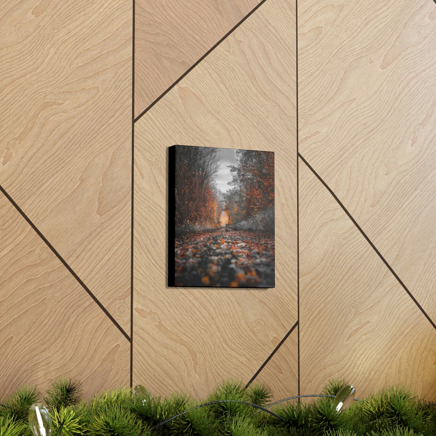 Fall road - Foliage, Nature, Forest, Leaves - Canvas Gallery Wraps