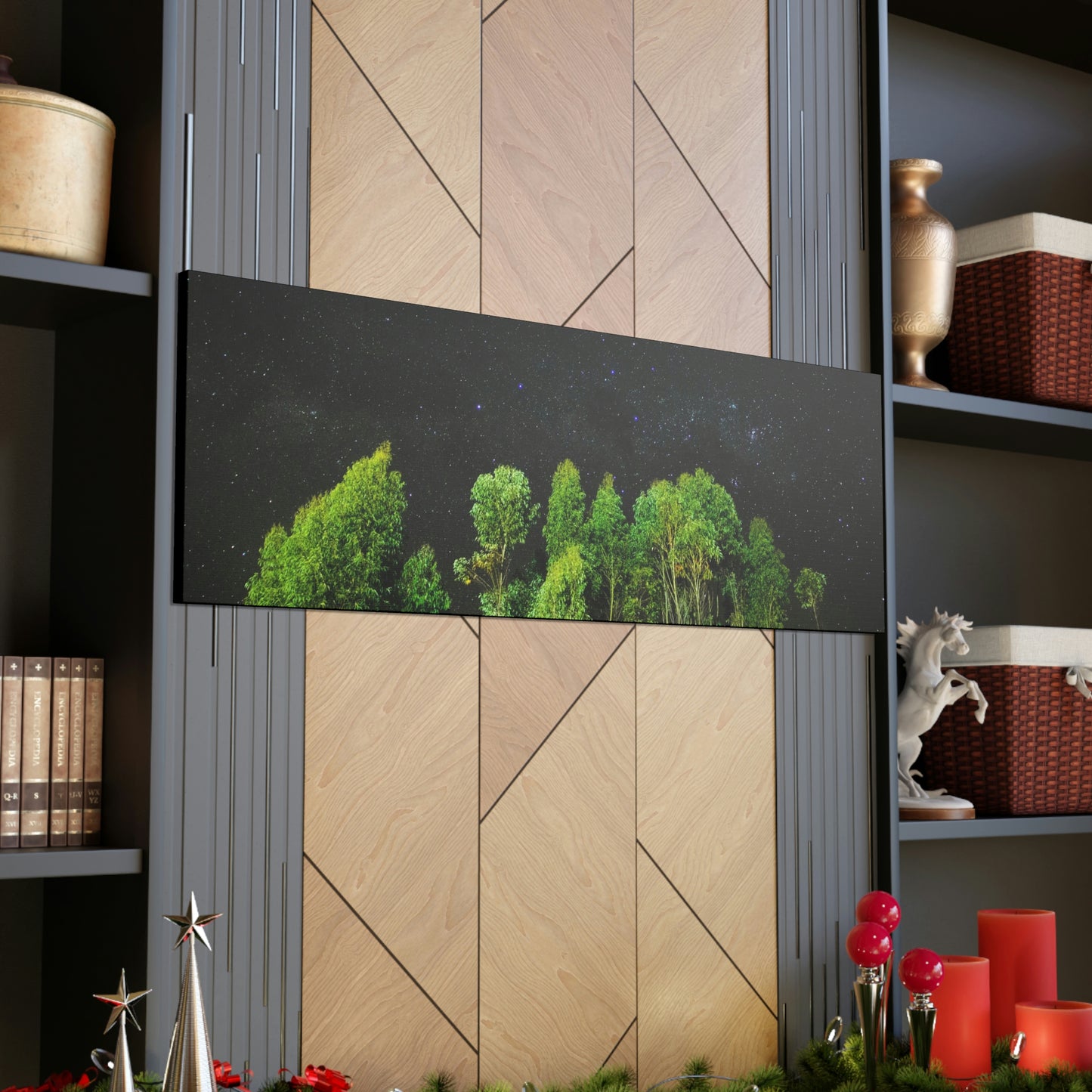 Starry Forest - Star, Forest, Nature - Canvas Gallery Wraps