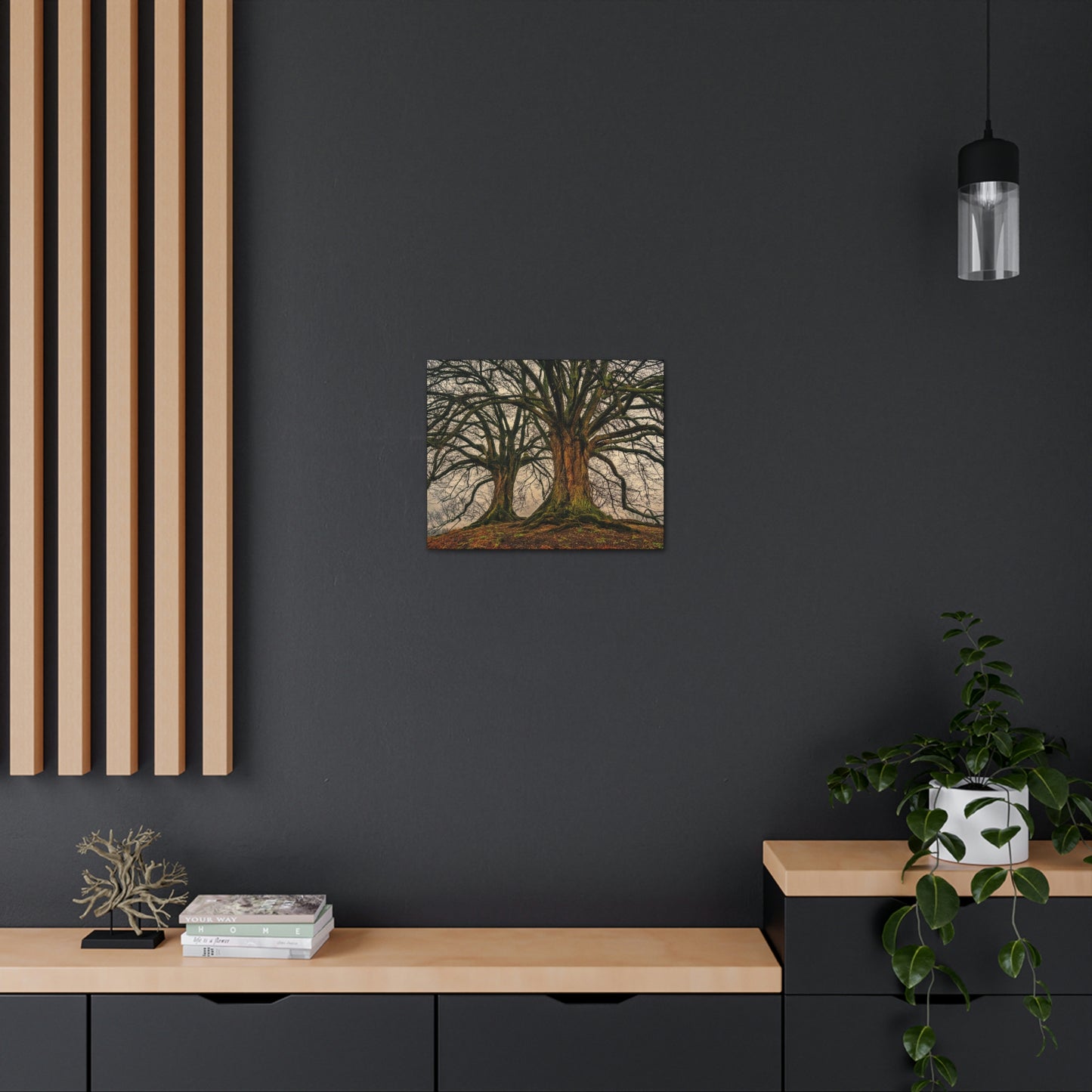 Dark Trees - Nature, Trees, Dark Canvas Gallery Wraps